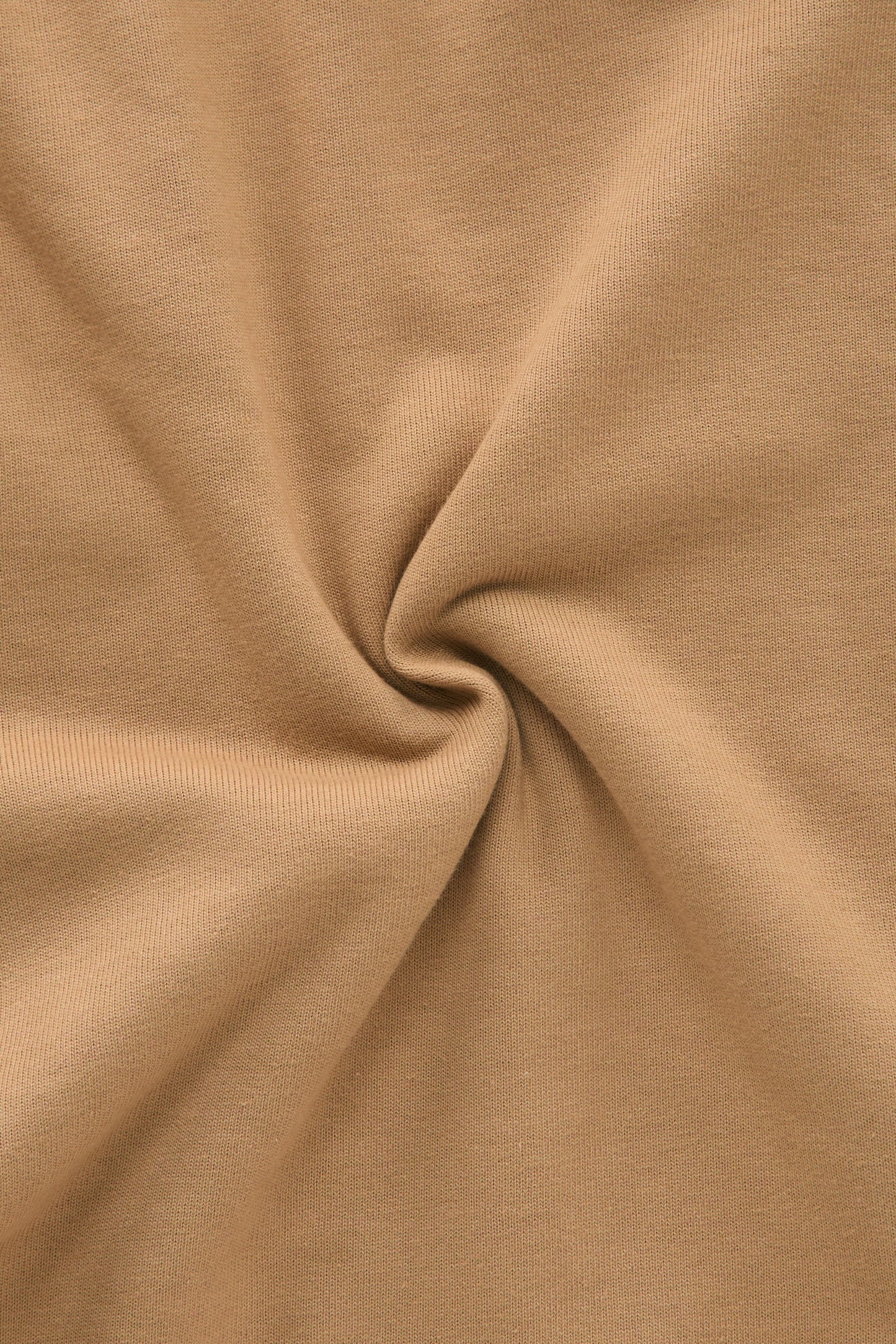 Cotton Cashmere Long Sleeve  Zip-Up Hoodie Caramel