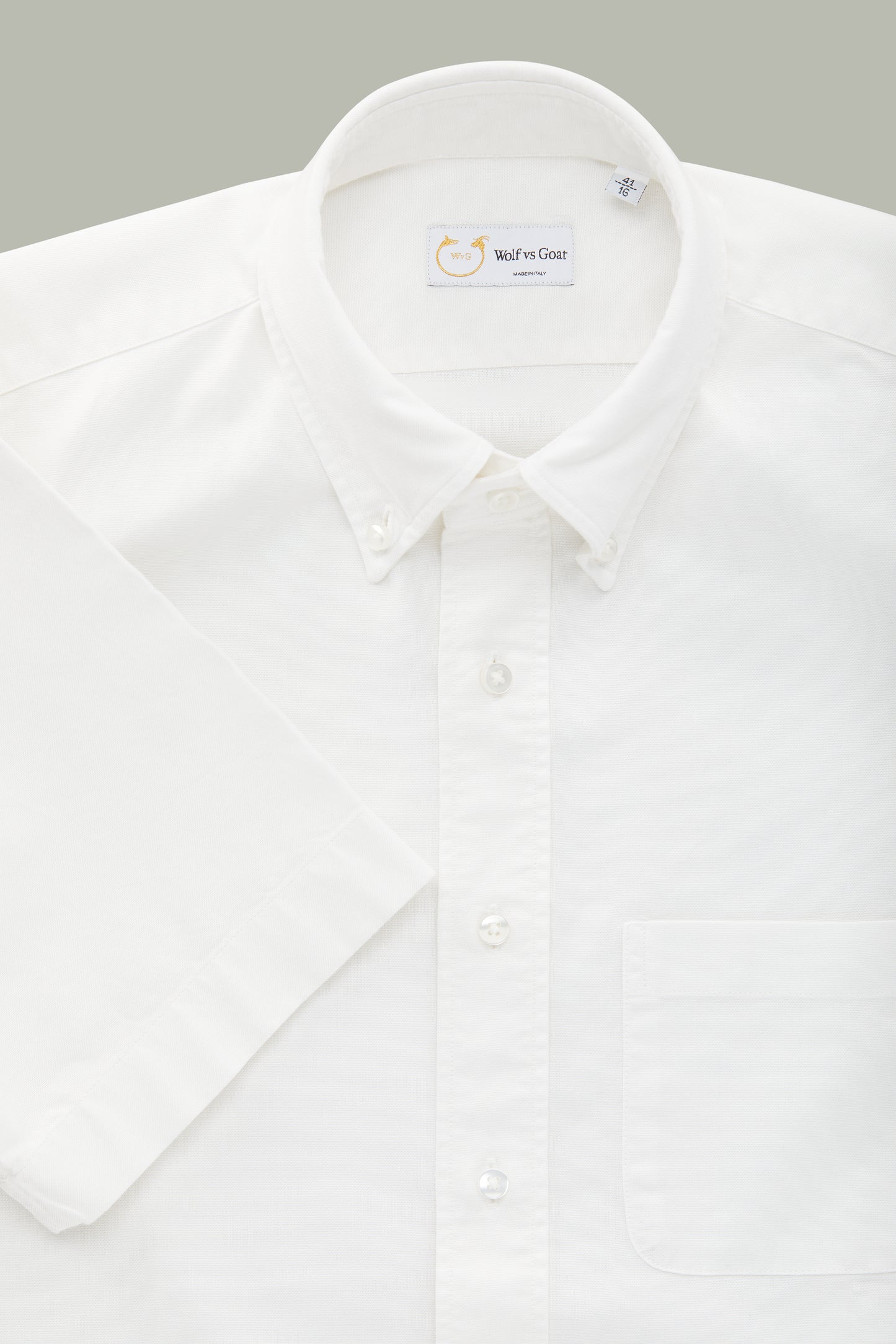 Garment Dyed Oxford White Onyx Short Sleeve Regular After-Dinner