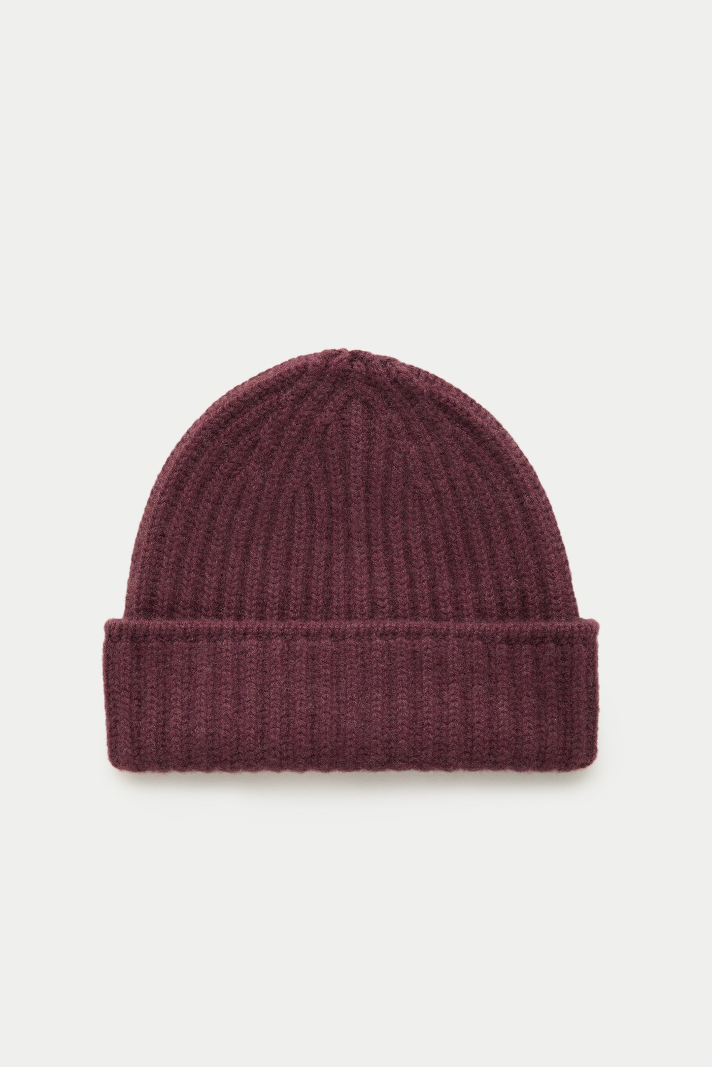 Wide Cuff Cashmere Beanie Amaranto
