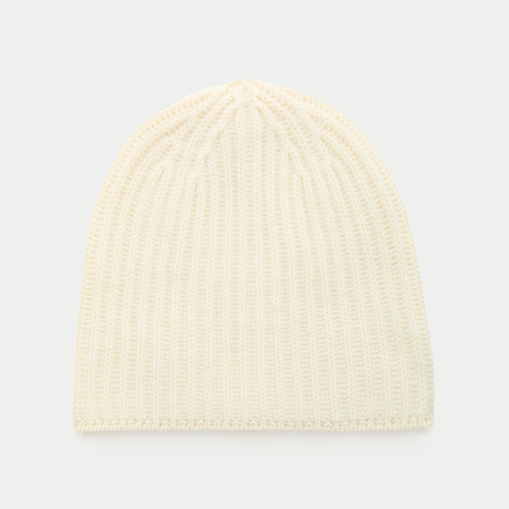Watch Cap Cashmere Beanie Antique White