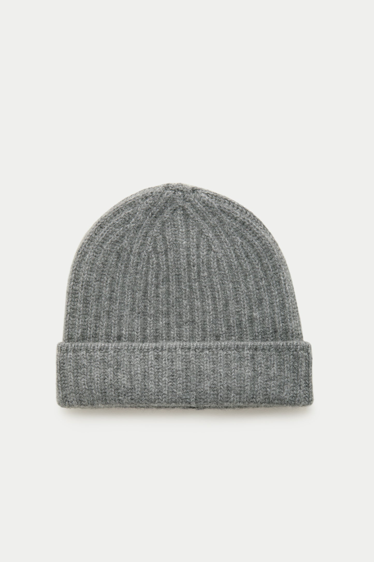 Wide Cuff Cashmere Beanie Anthracite