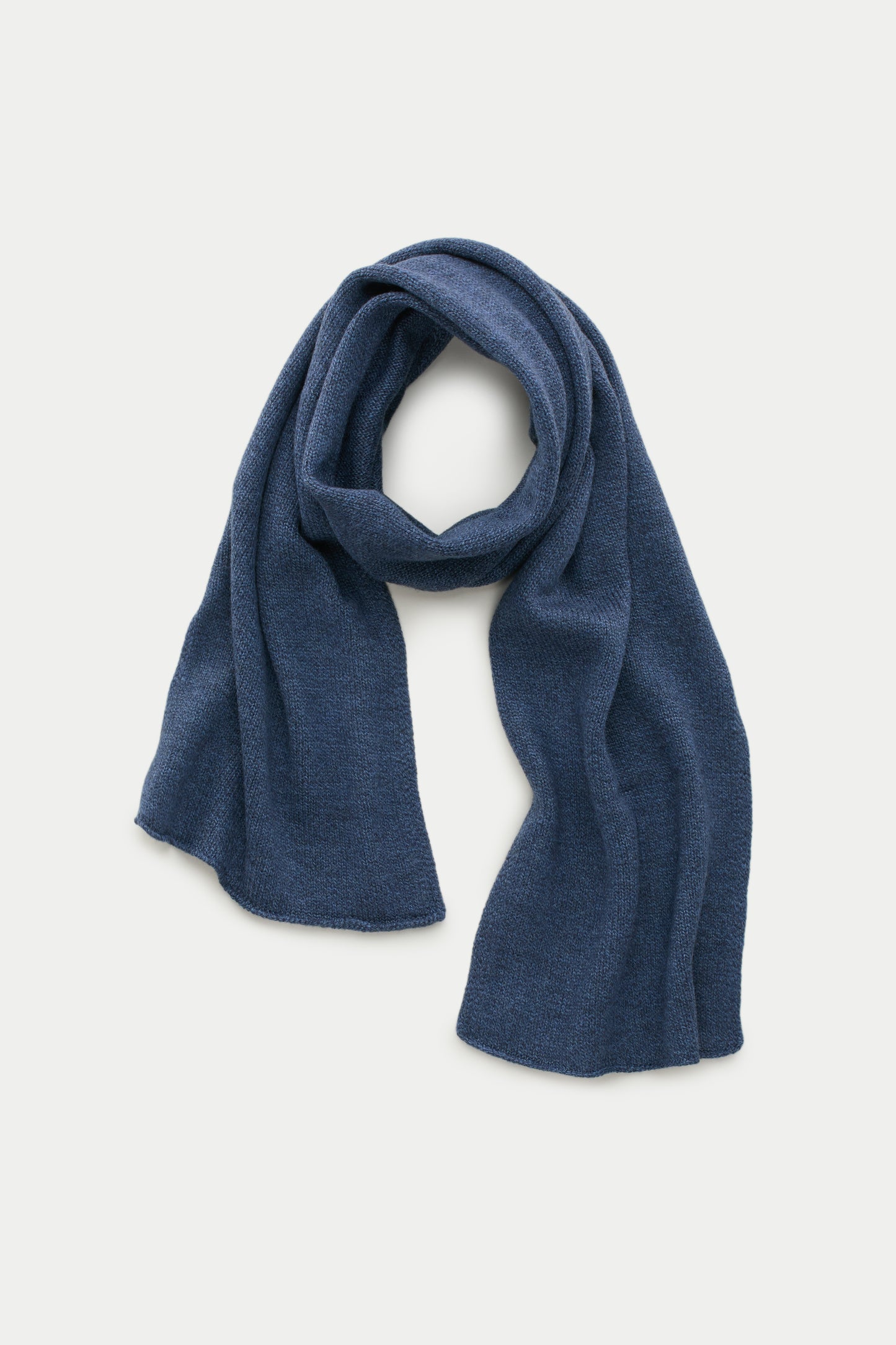 Knitted Maglia Rasata Wool Scarf Midnight