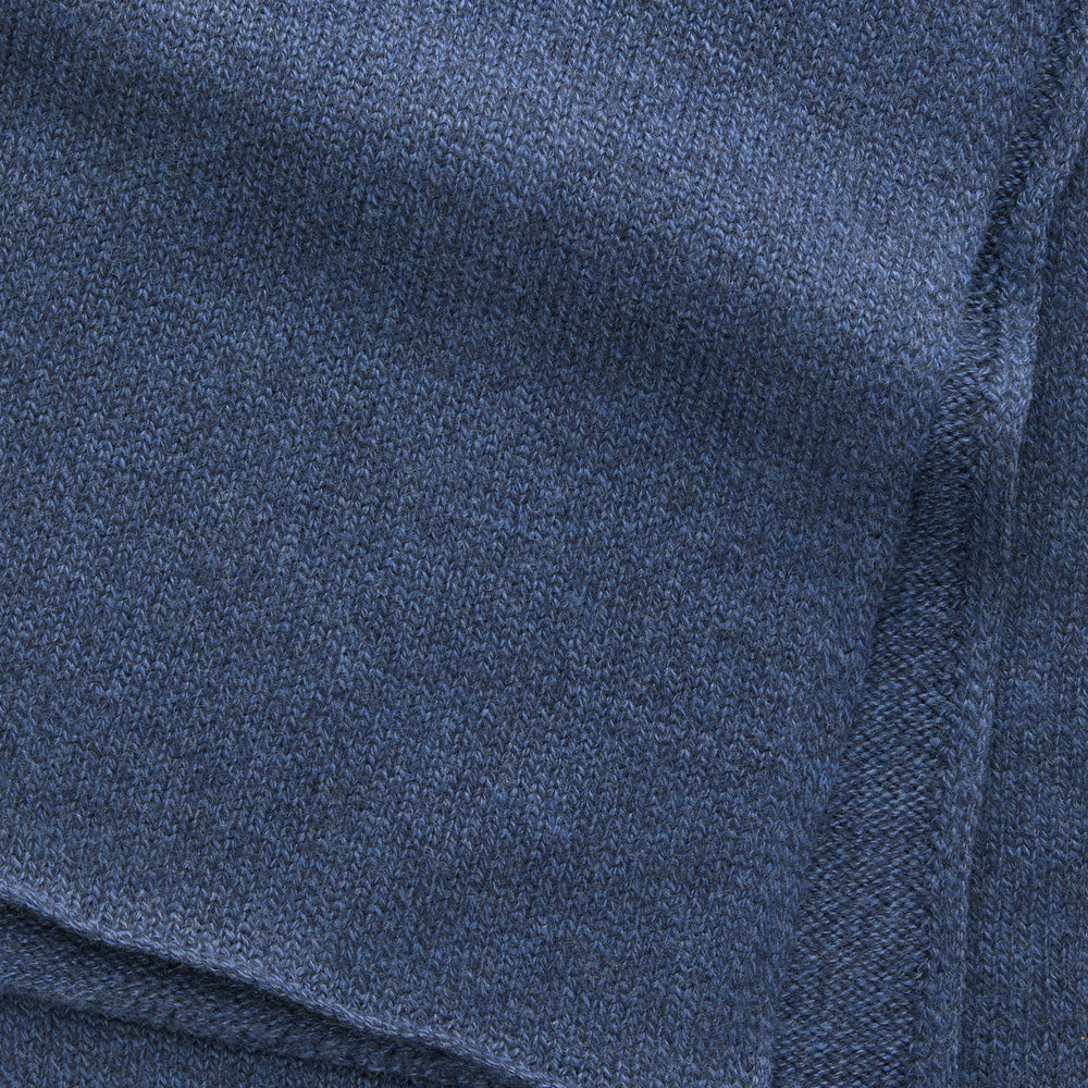 Knitted Maglia Rasata Wool Scarf Midnight