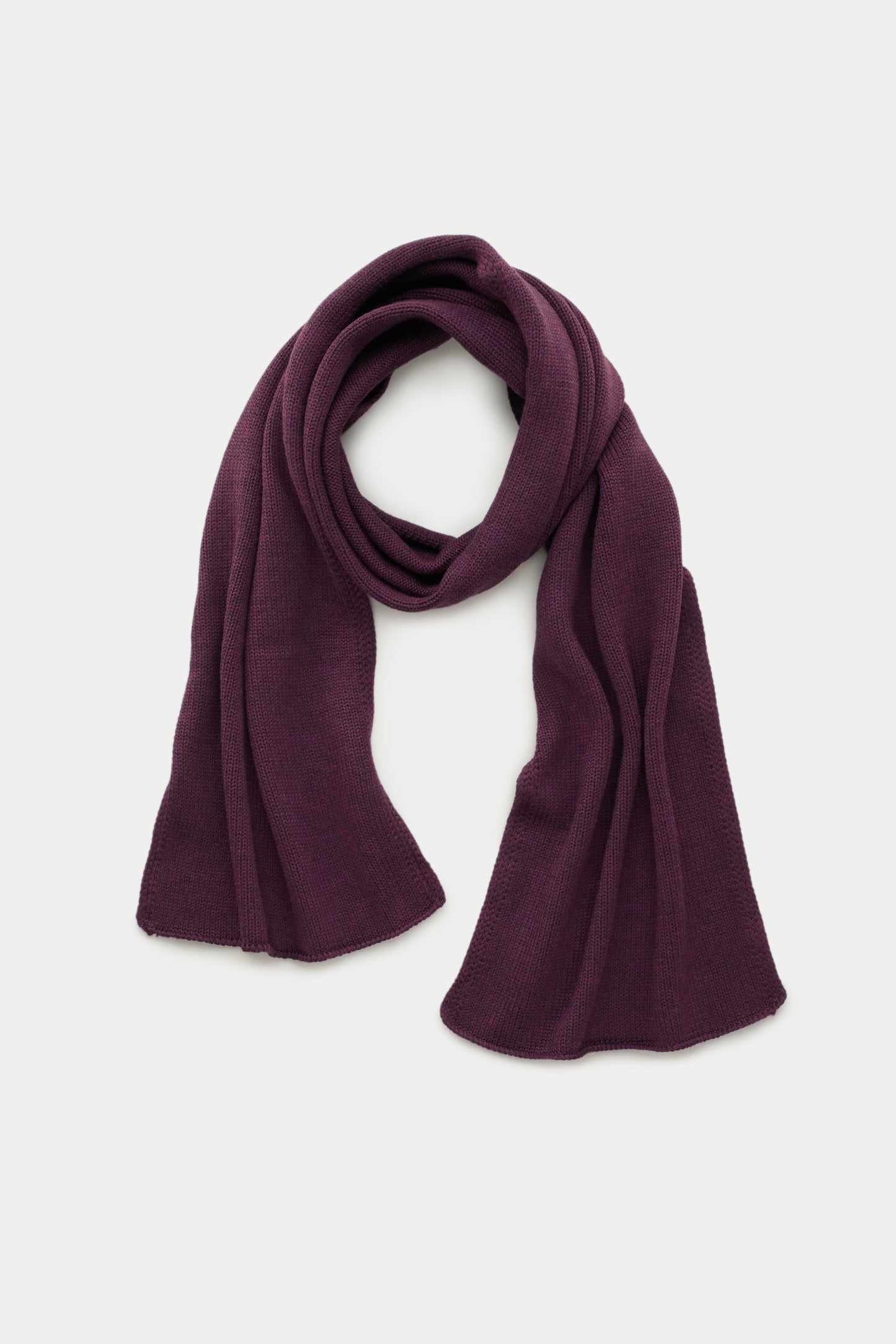Knitted Maglia Rasata Wool Scarf Chianti