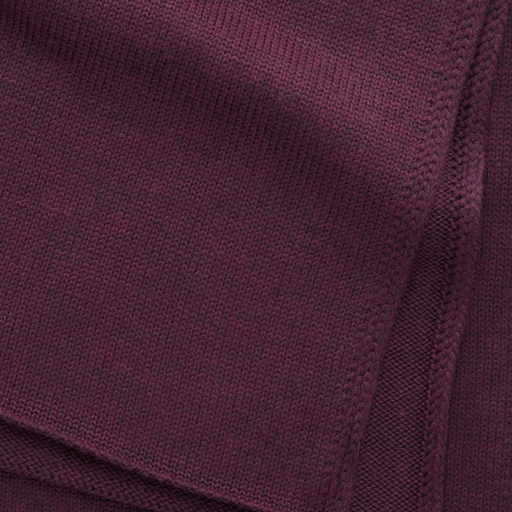 Knitted Maglia Rasata Wool Scarf Chianti