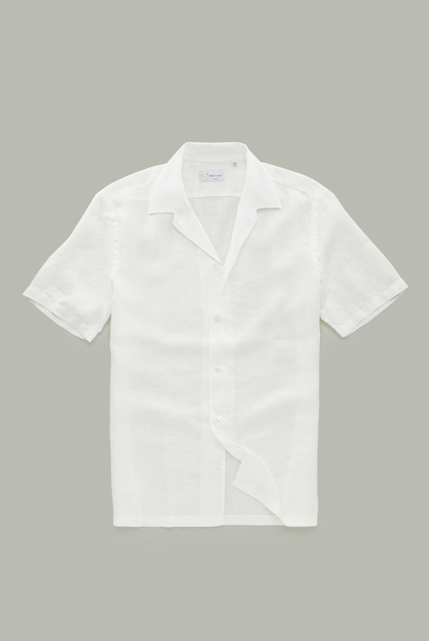 Linen Bowling Shirt White