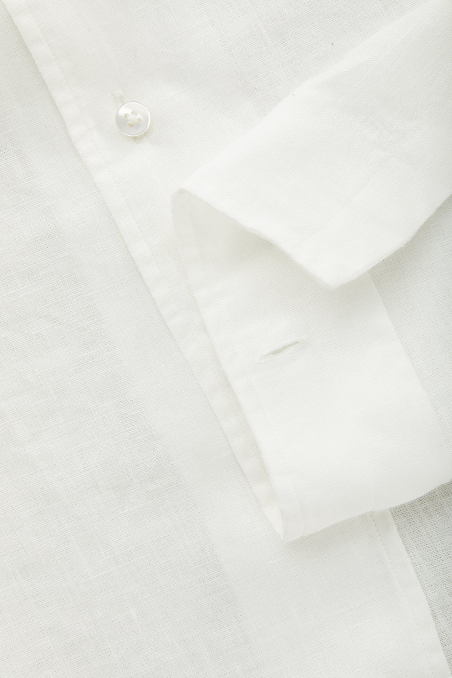 Linen Bowling Shirt White