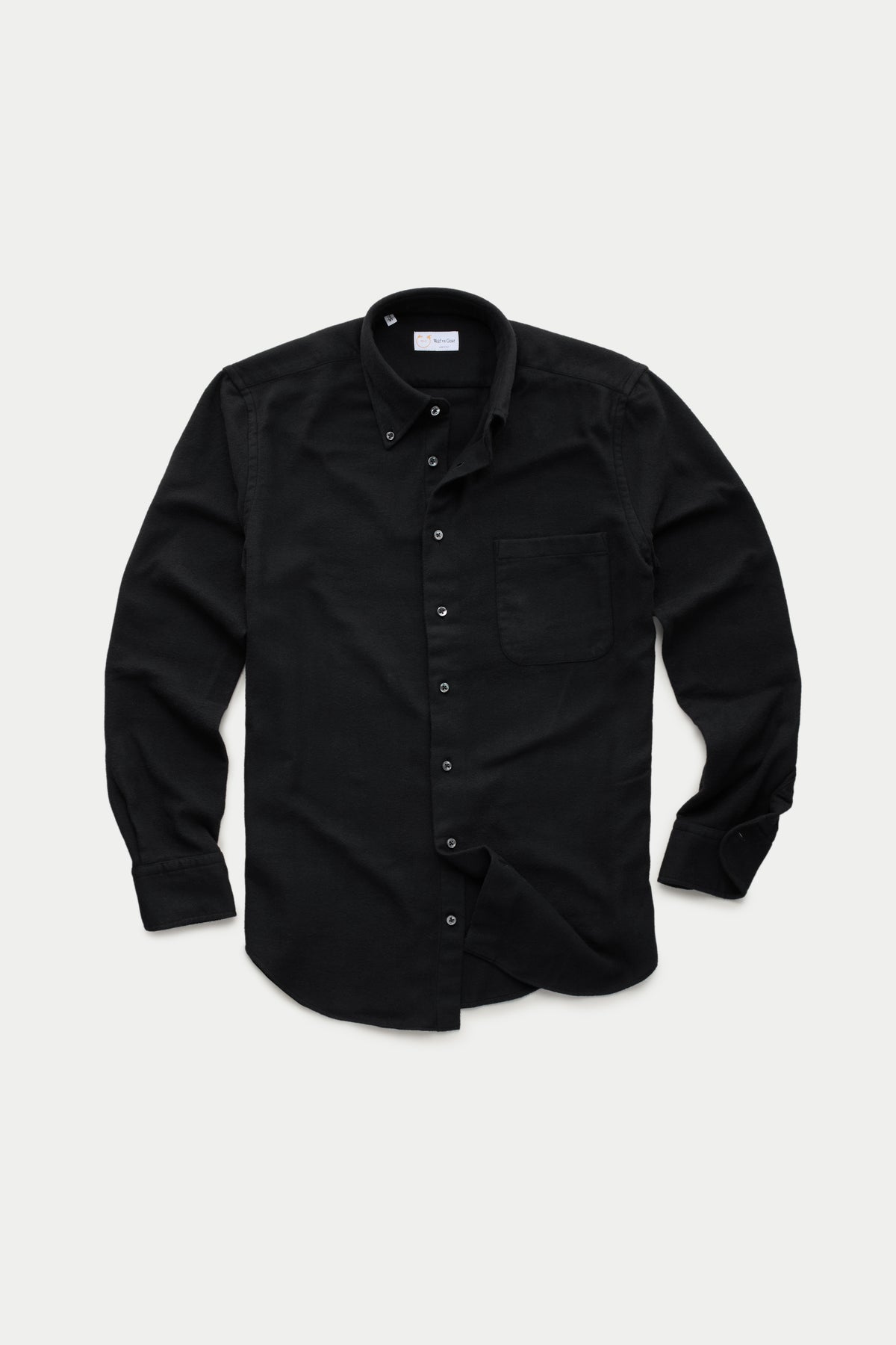 After-Dinner Button Down Cotton Shirt Black