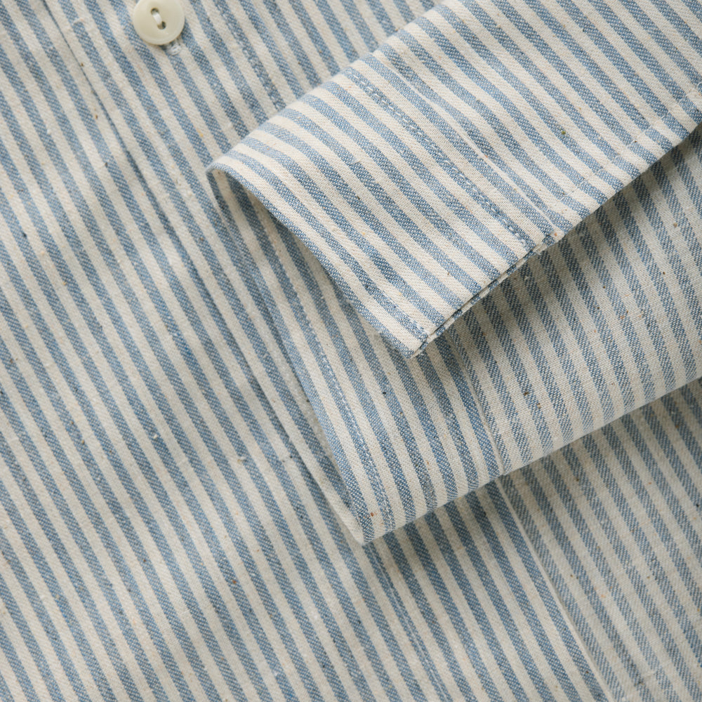 
                  
                    Long Sleeve Slim Before-Dinner Button Down Cotton Shirt Blue Conductor
                  
                