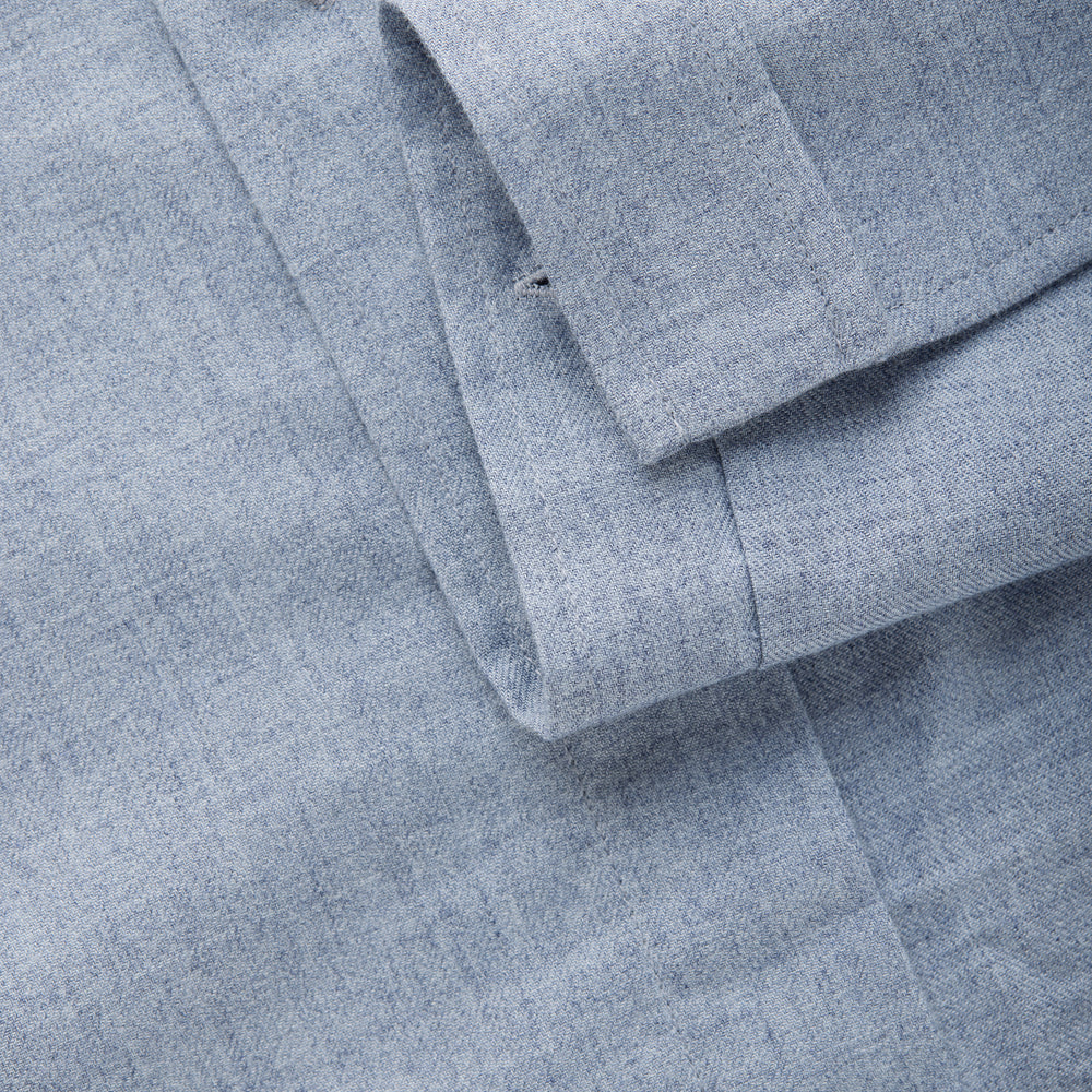 
                  
                    Regular Long Sleeve Button Down Cotton Cashmere Shirt Chambray Blue
                  
                