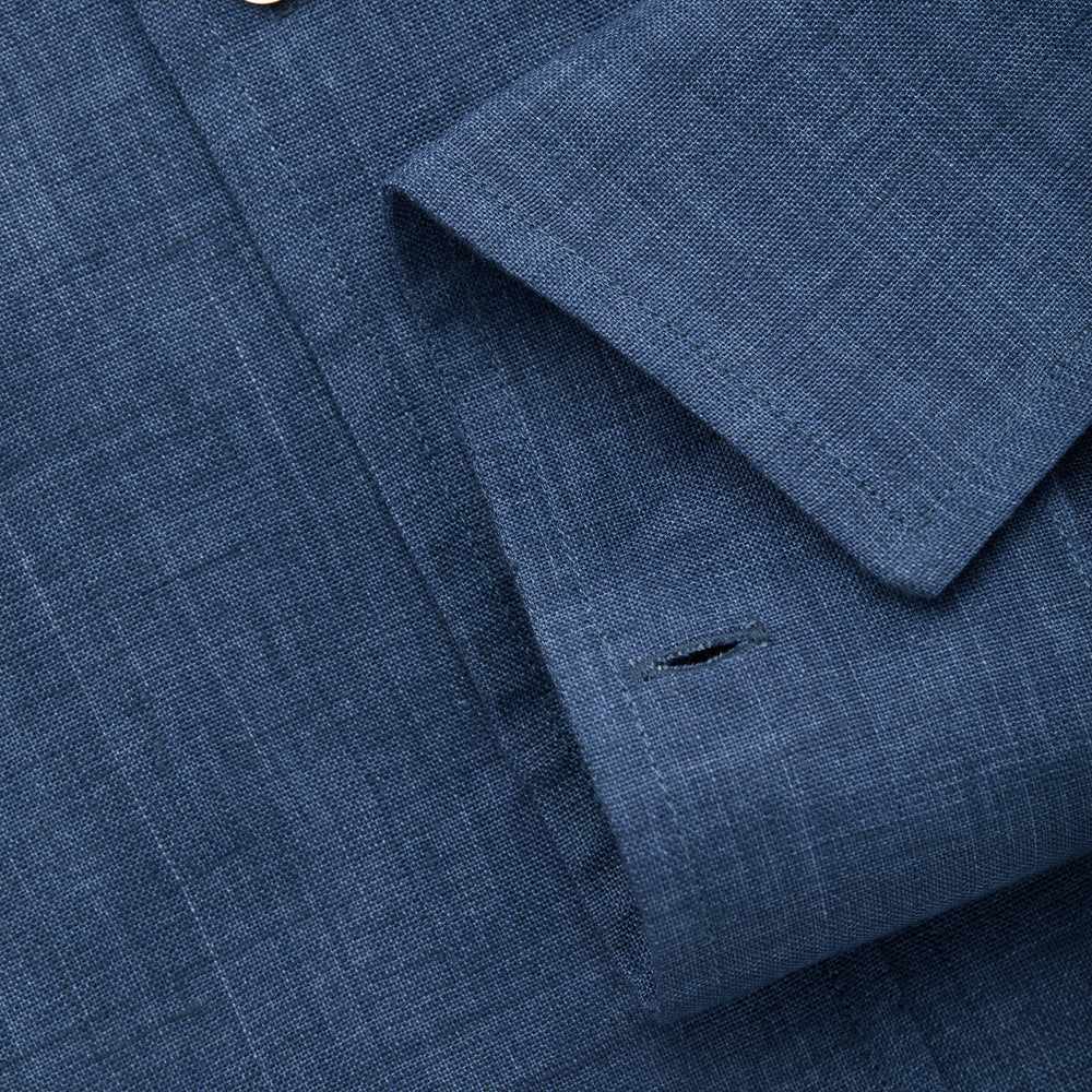 
                  
                    Linen Bowling Shirt Blue Caracas Delave
                  
                