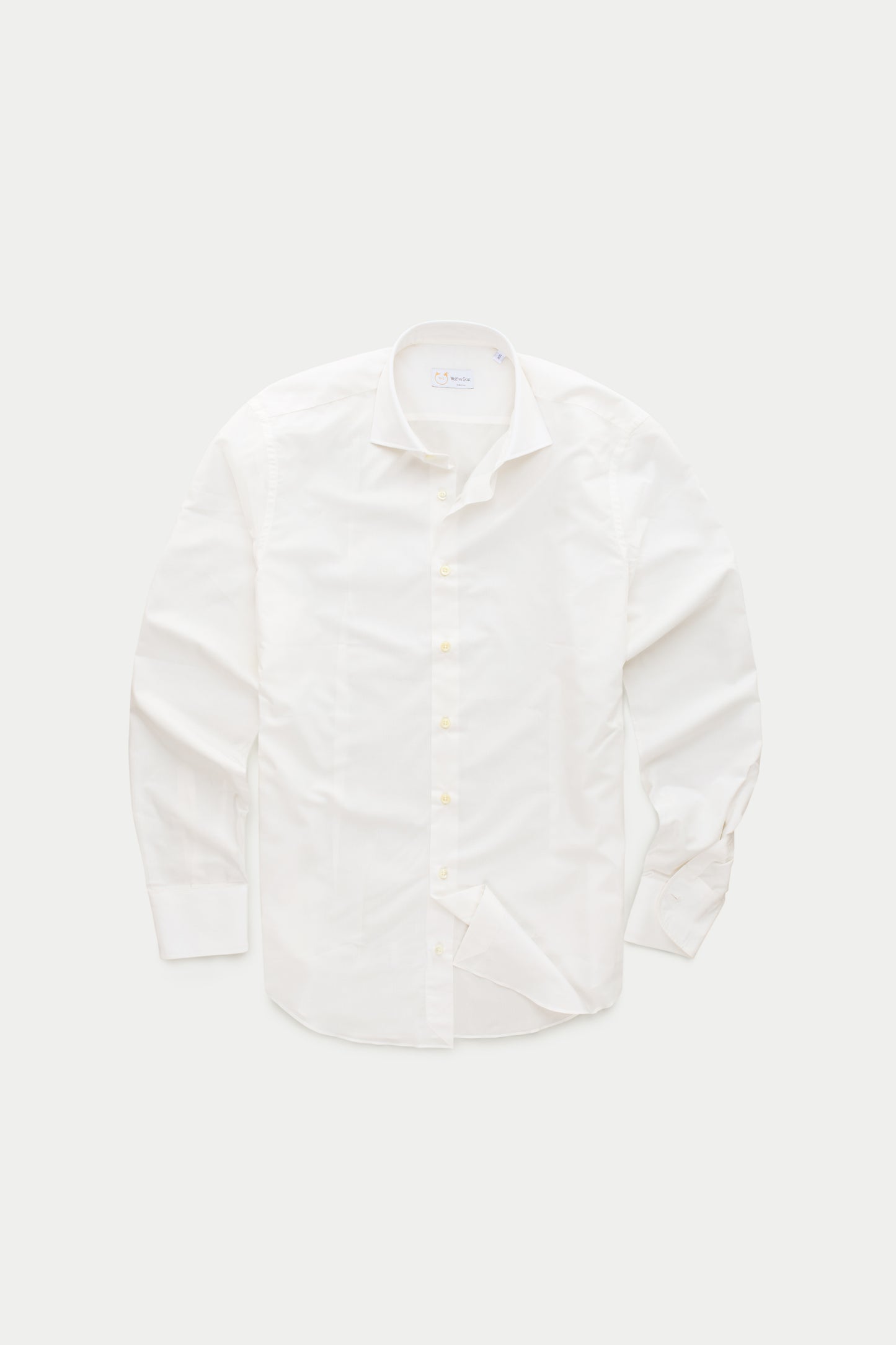 Long Sleeve Slim Before-Dinner Button Up Cotton Silk Shirt White