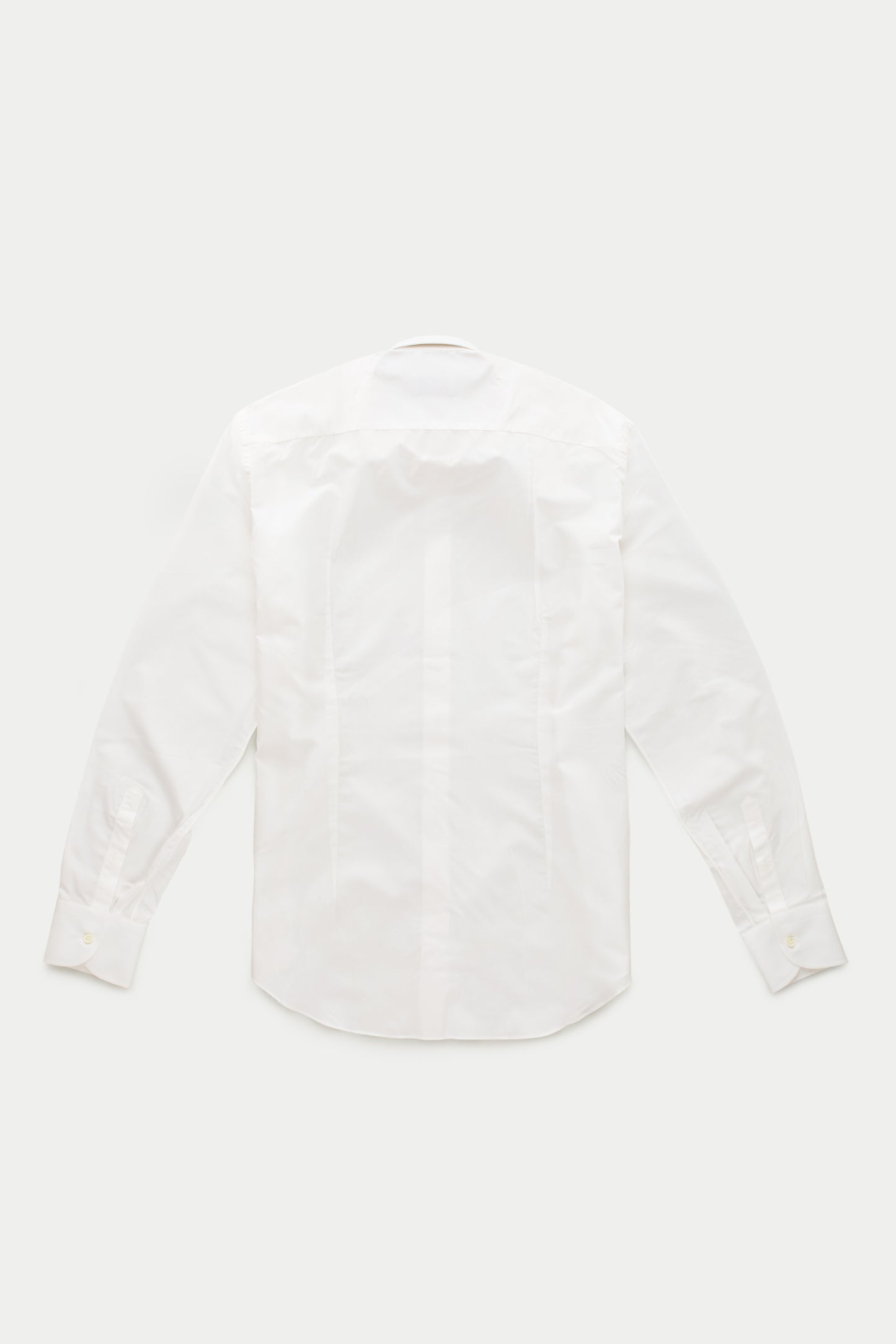 Long Sleeve Slim Before-Dinner Button Up Cotton Silk Shirt White