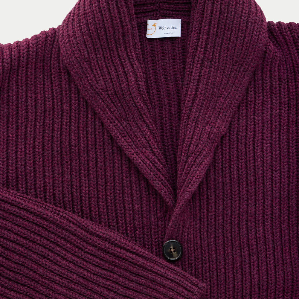 
                  
                    Wool Chunky Shawl Collar Cardigan Chianti
                  
                