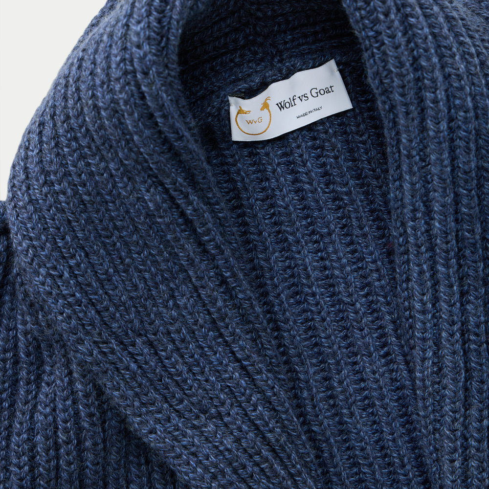 
                  
                    Wool Chunky Shawl Collar Cardigan Midnight
                  
                