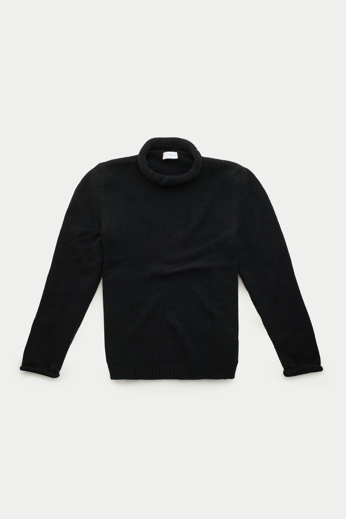 Cashmere Chunky Roll Neck Sweater Black