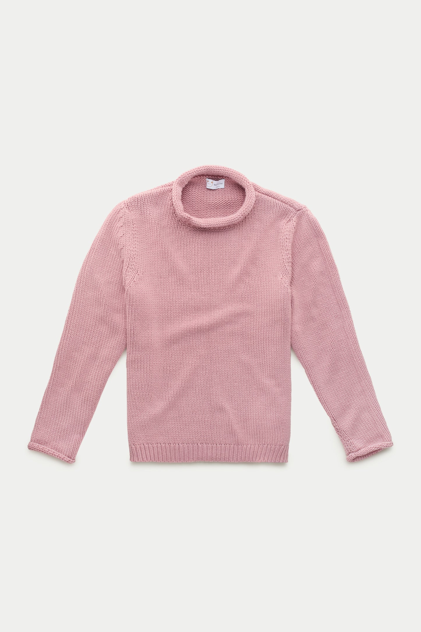Cashmere Chunky Roll Neck Sweater Rose Stone