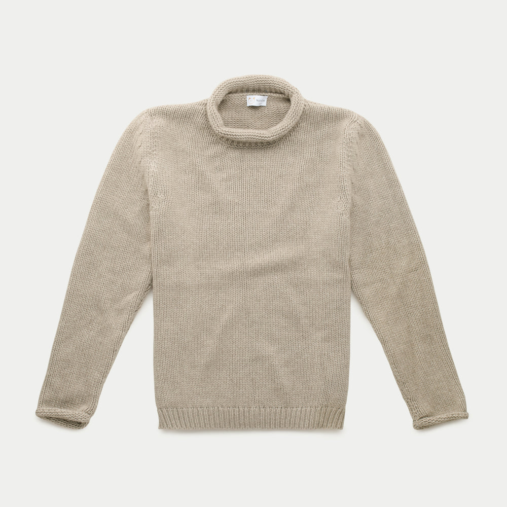
                  
                    Cashmere Chunky Roll Neck Sweater Melange Tortora
                  
                