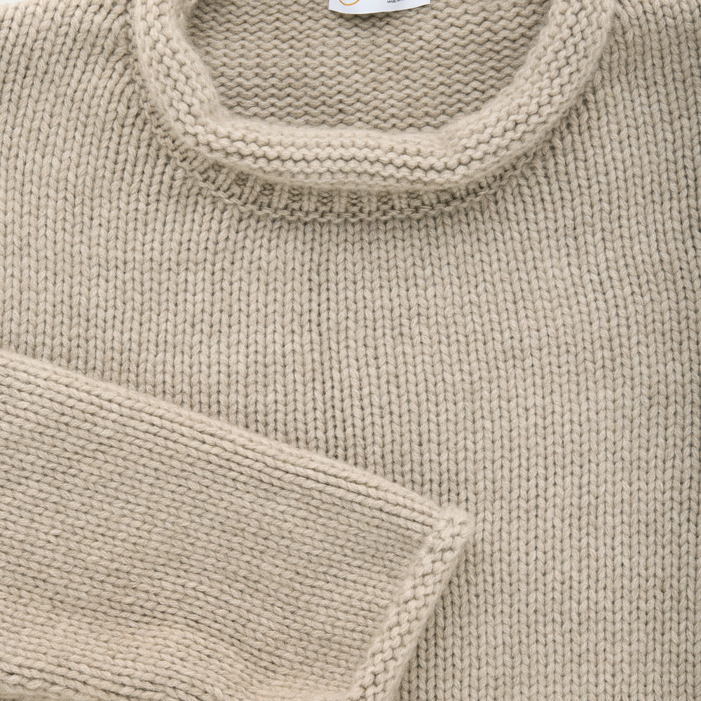 
                  
                    Cashmere Chunky Roll Neck Sweater Melange Tortora
                  
                