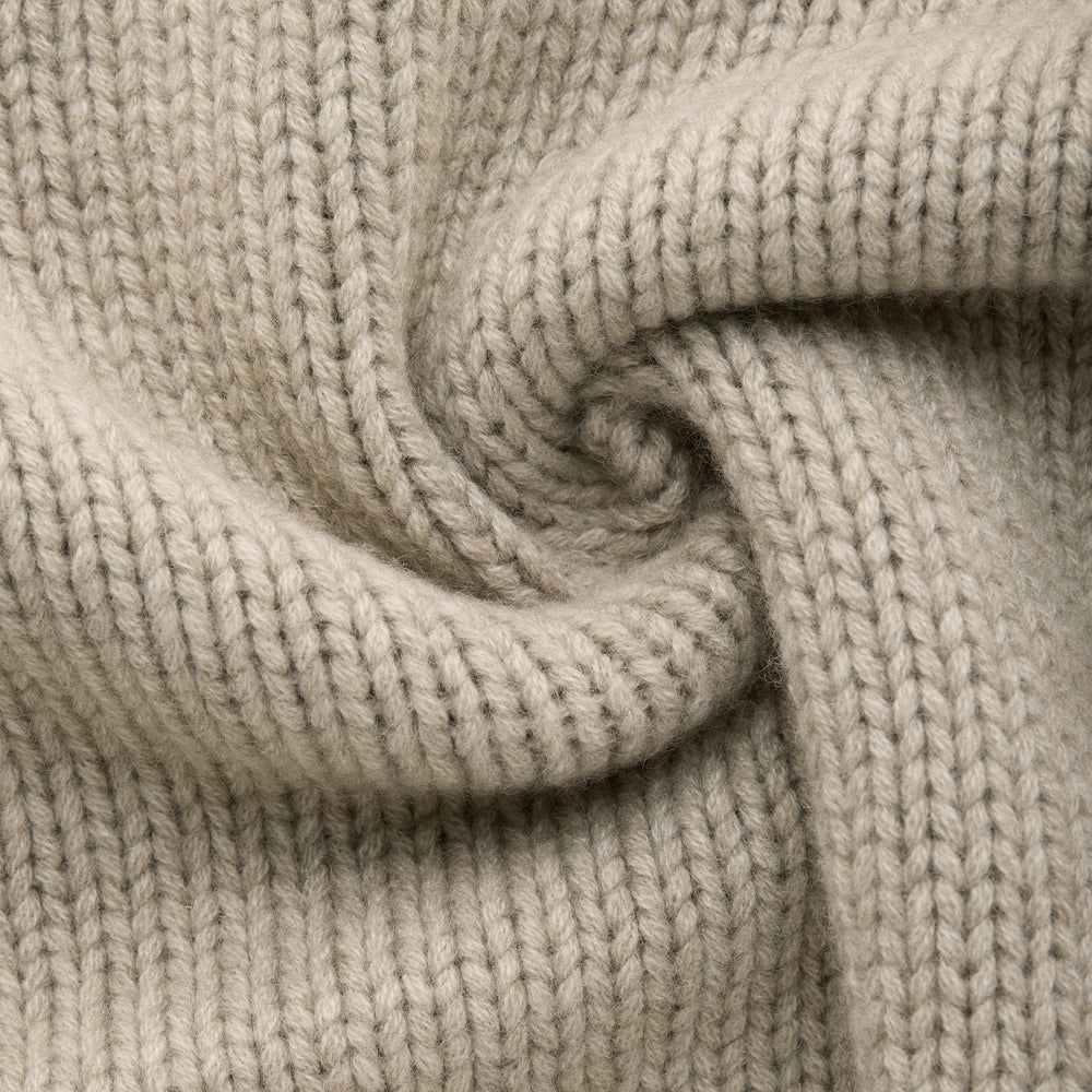 
                  
                    Cashmere Chunky Roll Neck Sweater Melange Tortora
                  
                