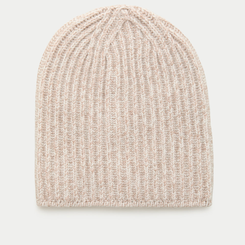 Wide Cuff Cashmere Beanie Cipria