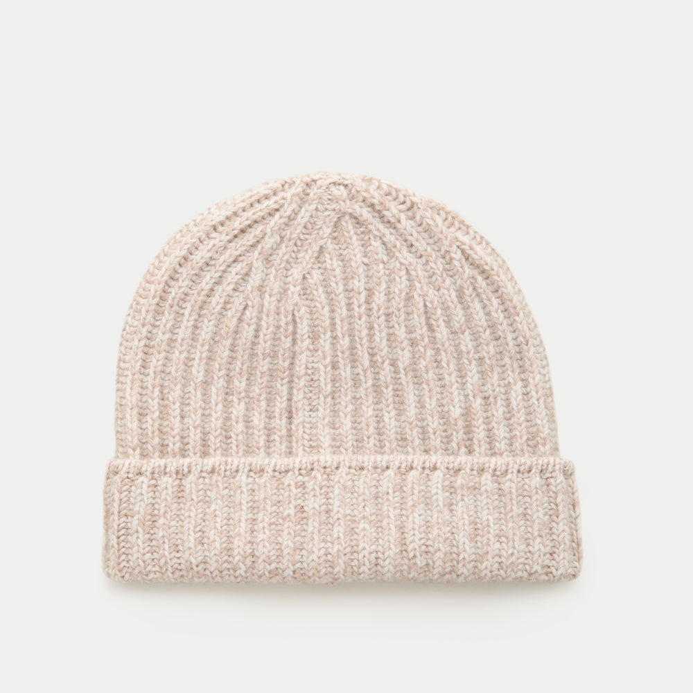 Wide Cuff Cashmere Beanie Cipria