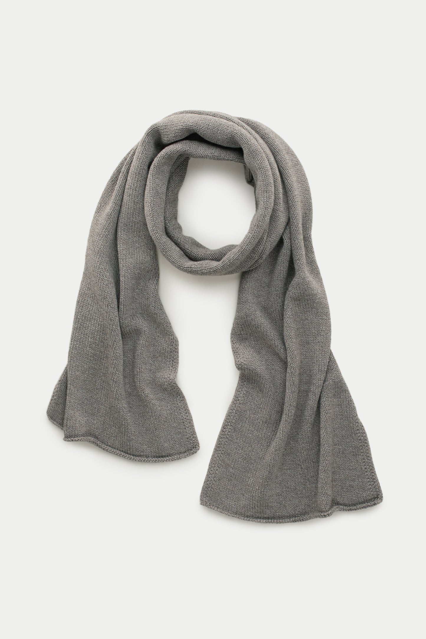 Knitted Maglia Rasata Wool Scarf Cocoa Powder