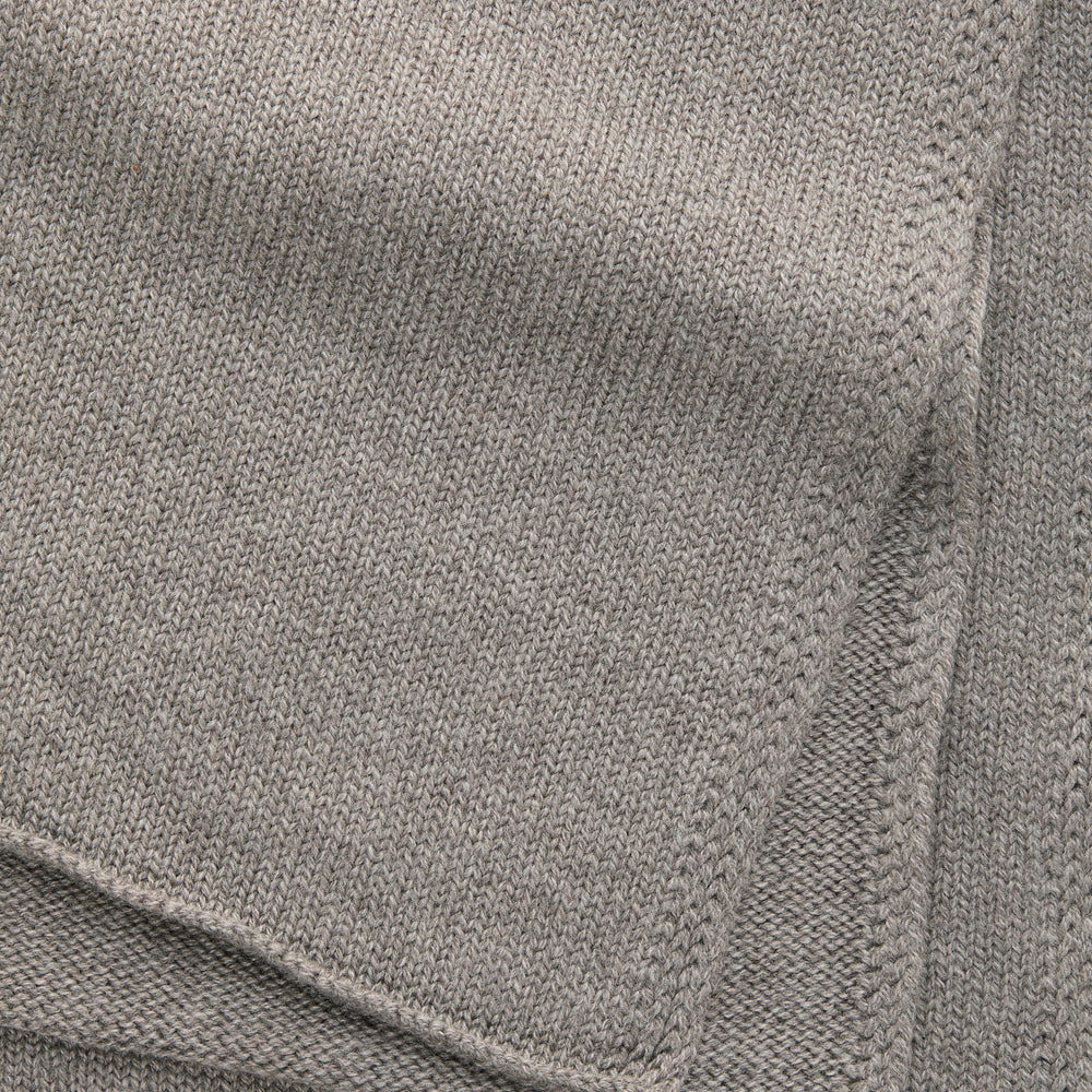 Knitted Maglia Rasata Wool Scarf Cocoa Powder