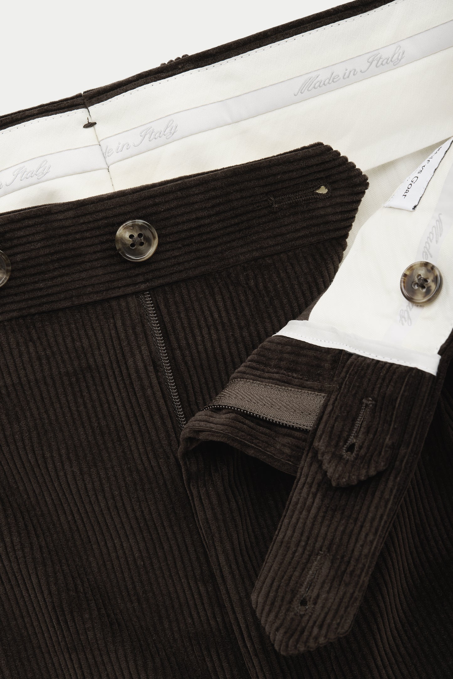 Cotton Wool Corduroy Trousers Chocolate