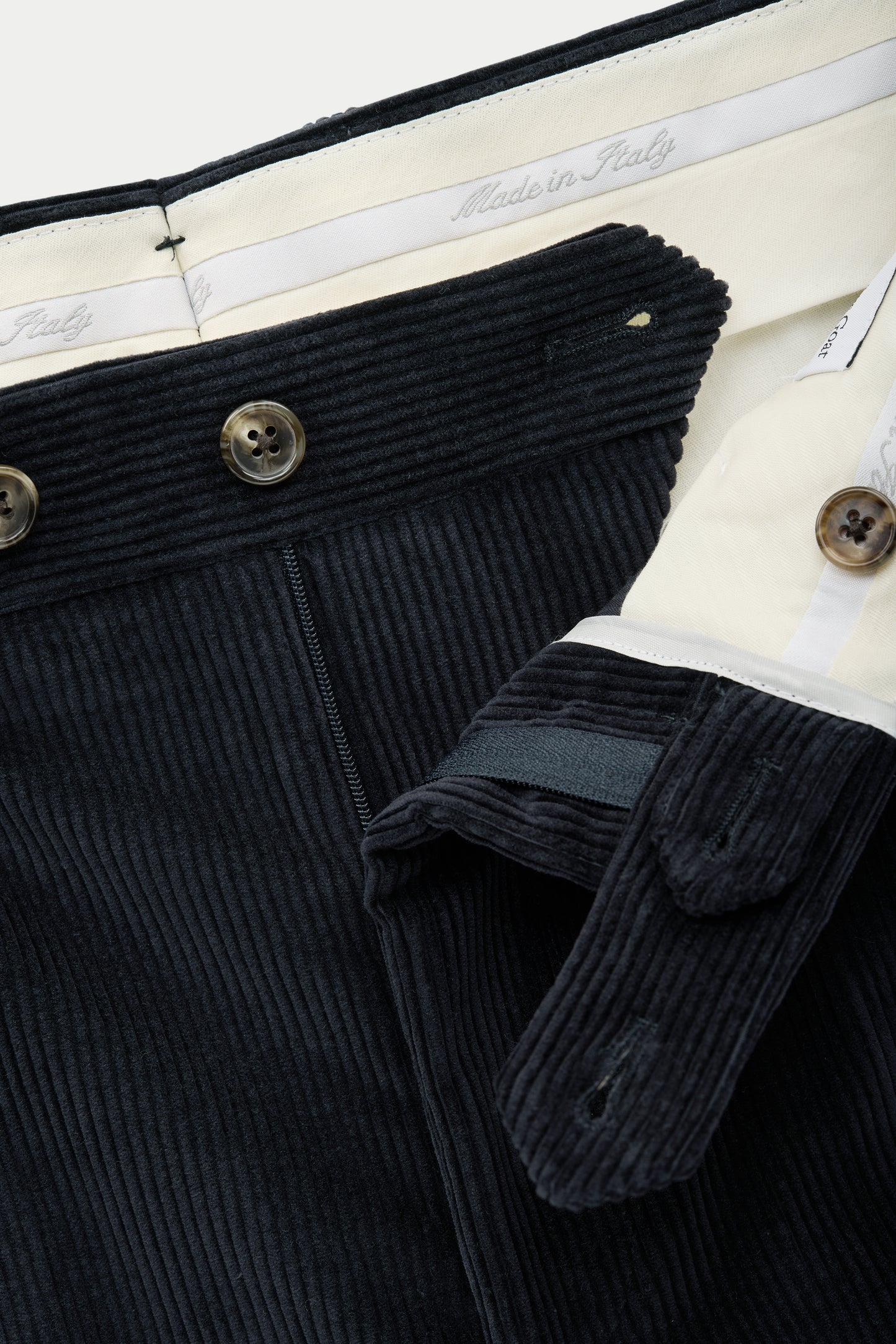 Cotton Wool Corduroy Trousers Dark Navy