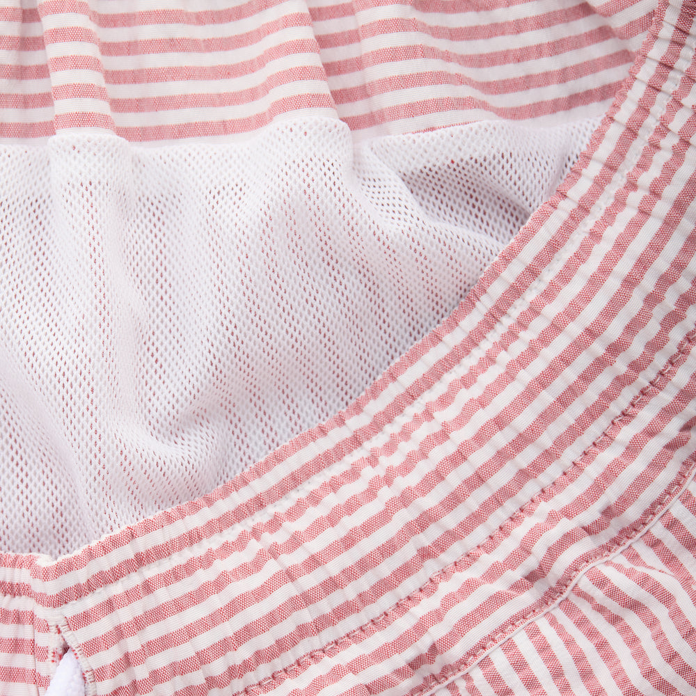 
                  
                    Swim Shorts Red and White Seersucker 5" inseam
                  
                