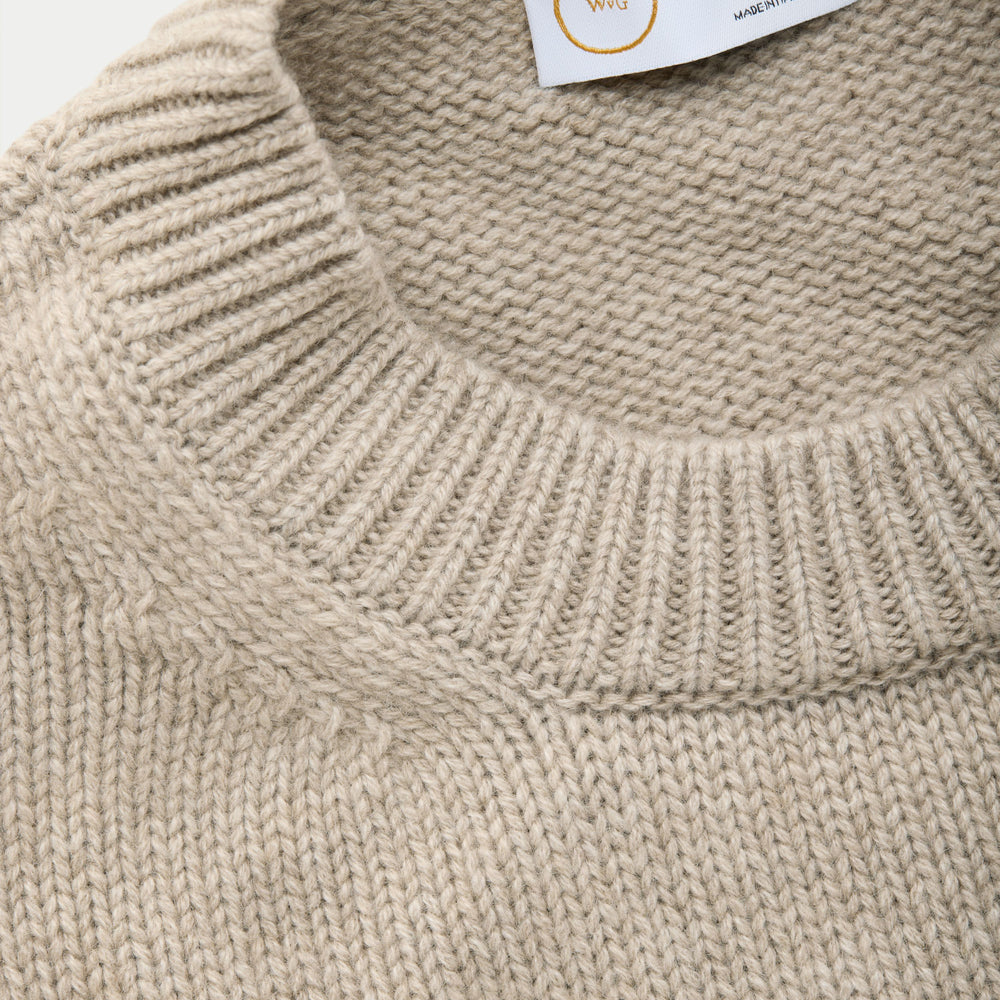 
                  
                    Cashmere Crewneck Sweater Melange Tortora
                  
                
