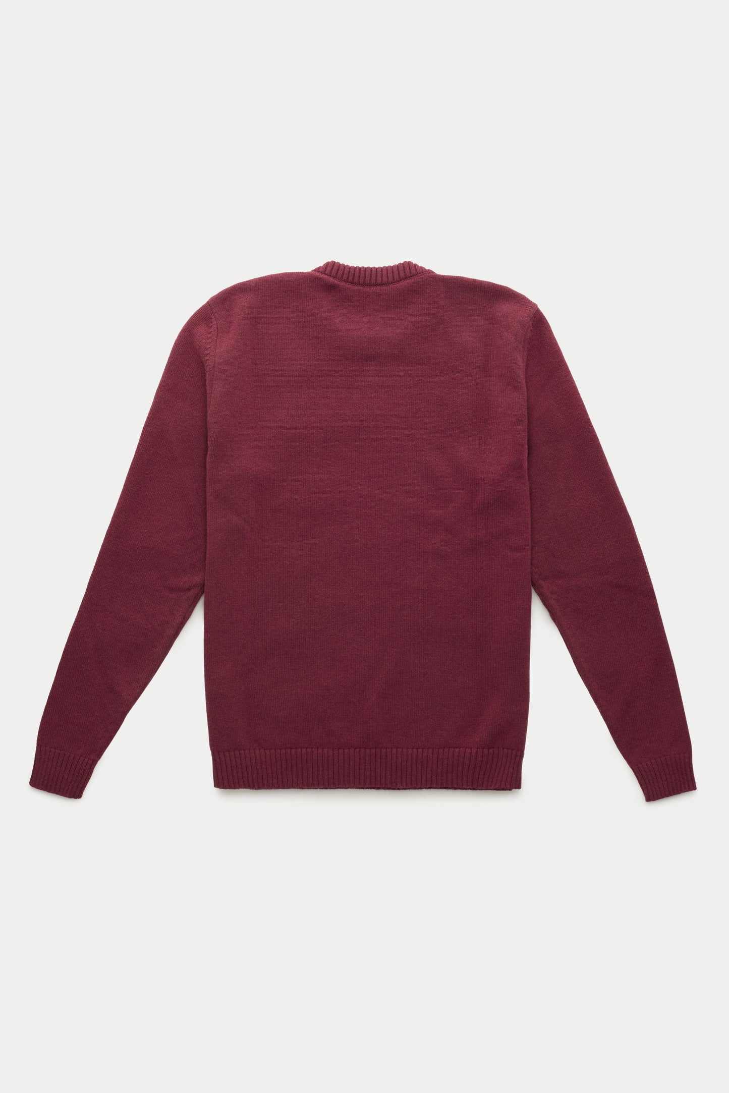 Crown Cashmere Knitted Long Sleeve Crewneck Coccinea