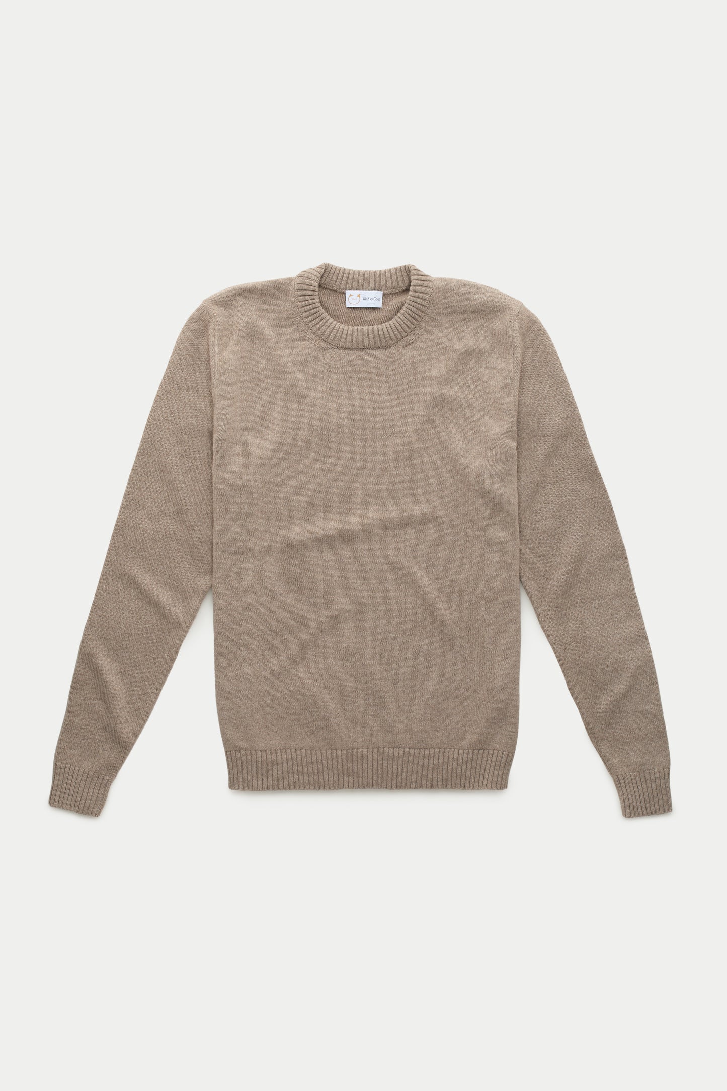 Baby Cashmere Knitted Long Sleeve Crewneck Eco Brown