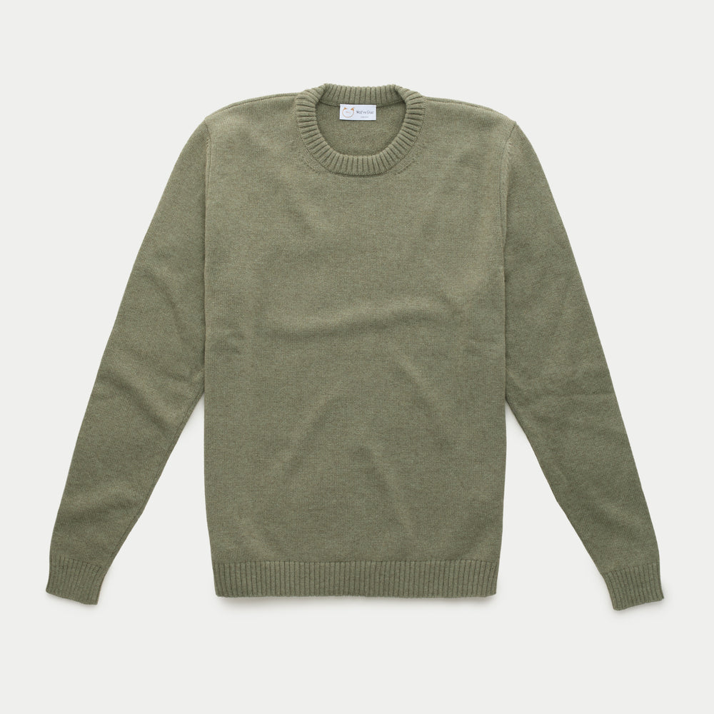 Crown Cashmere Knitted Long Sleeve Crewneck Juniperus