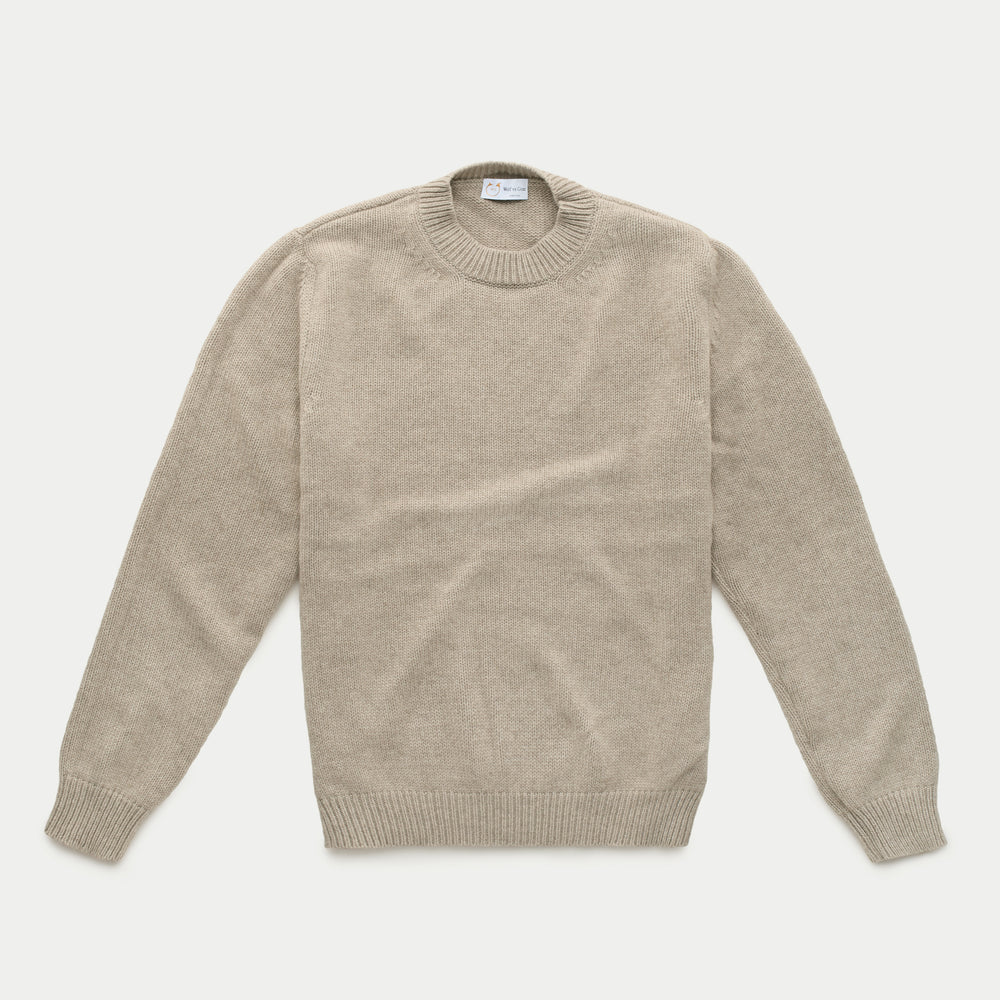 Cashmere Crewneck Sweater Melange Tortora