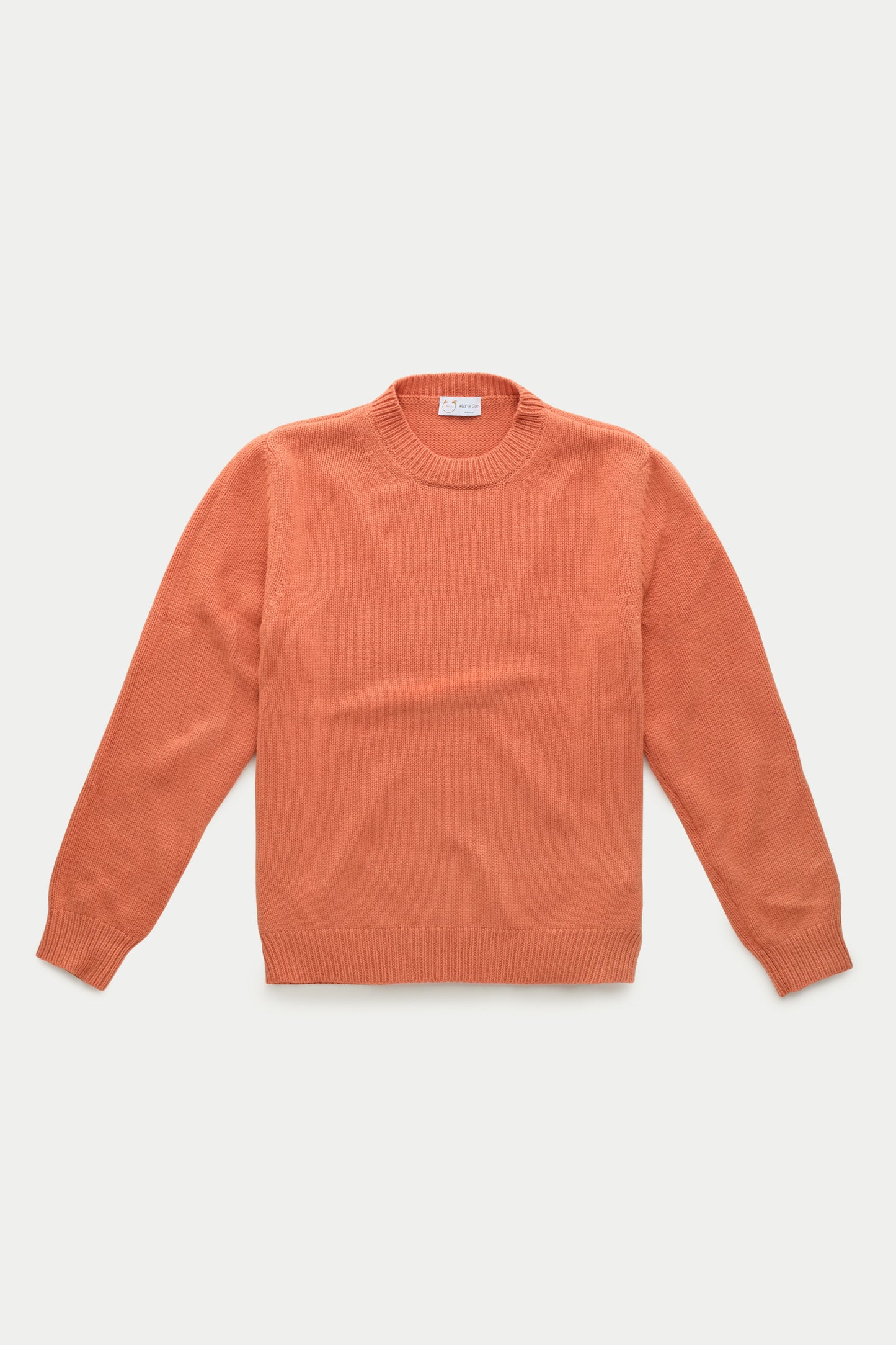 Cashmere Crewneck Sweater Pastel Orange