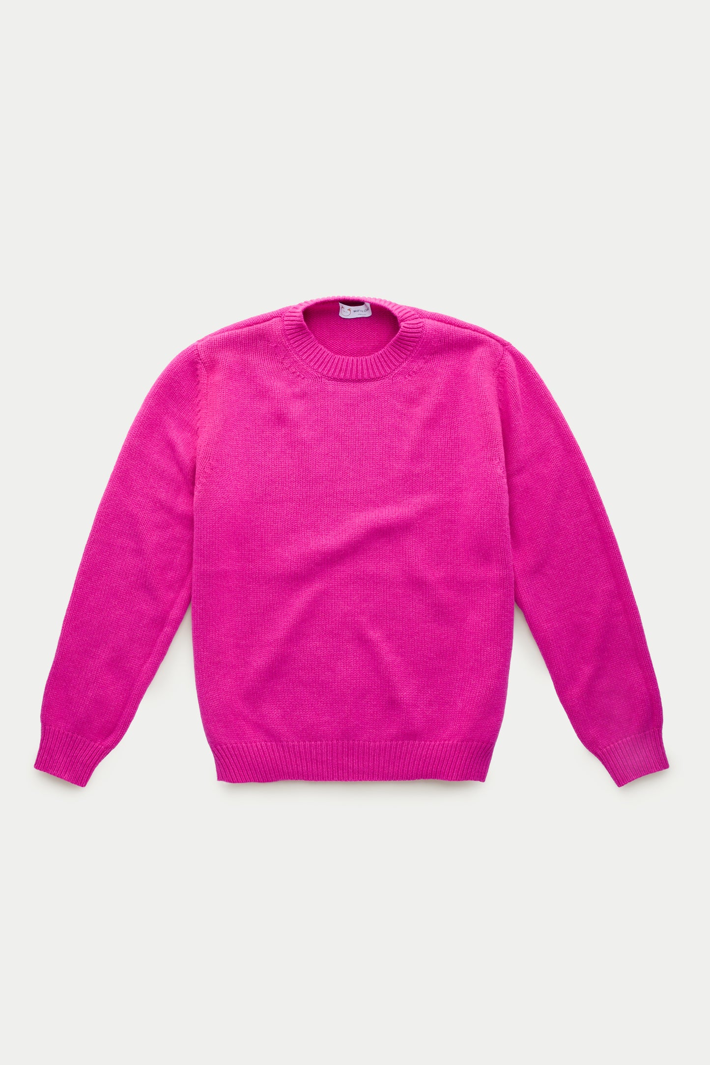 Cashmere Crewneck Sweater Vivid Fuxia