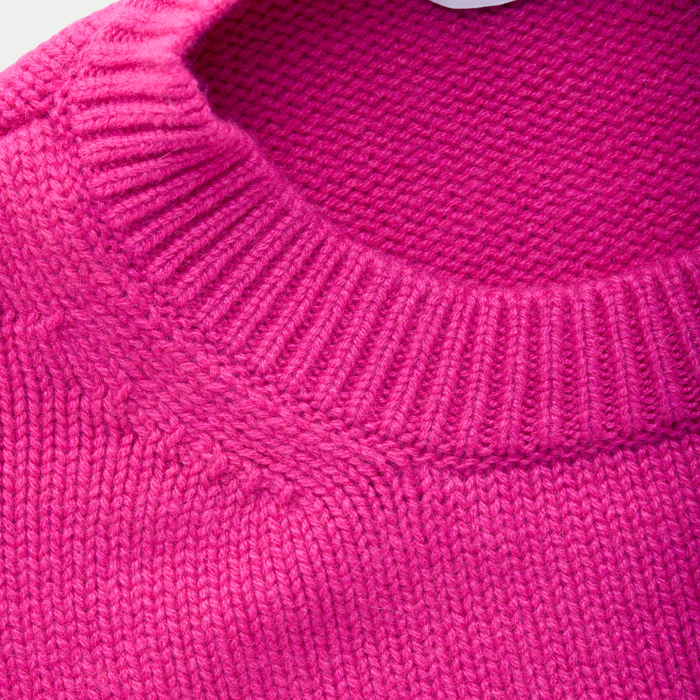 
                  
                    Cashmere Crewneck Sweater Vivid Fuxia
                  
                