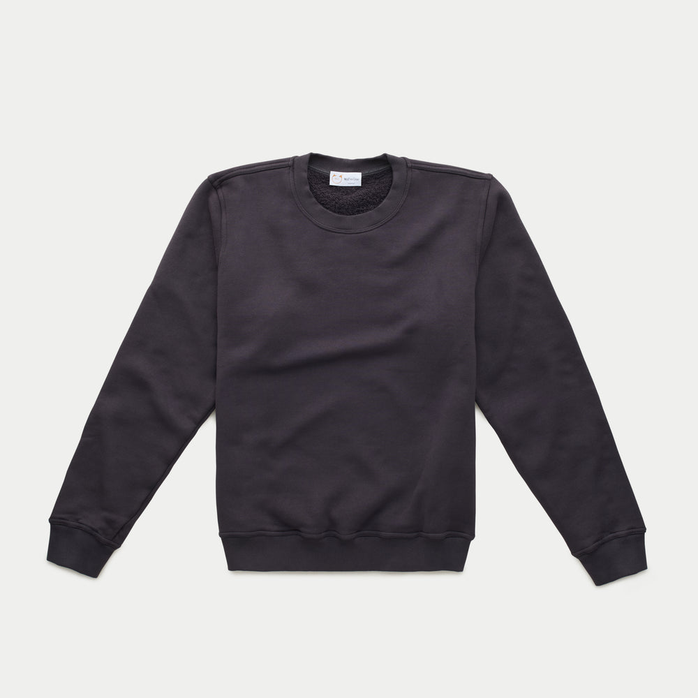 Cotton Fitted Crewneck Sweatshirt Chocolate Tort