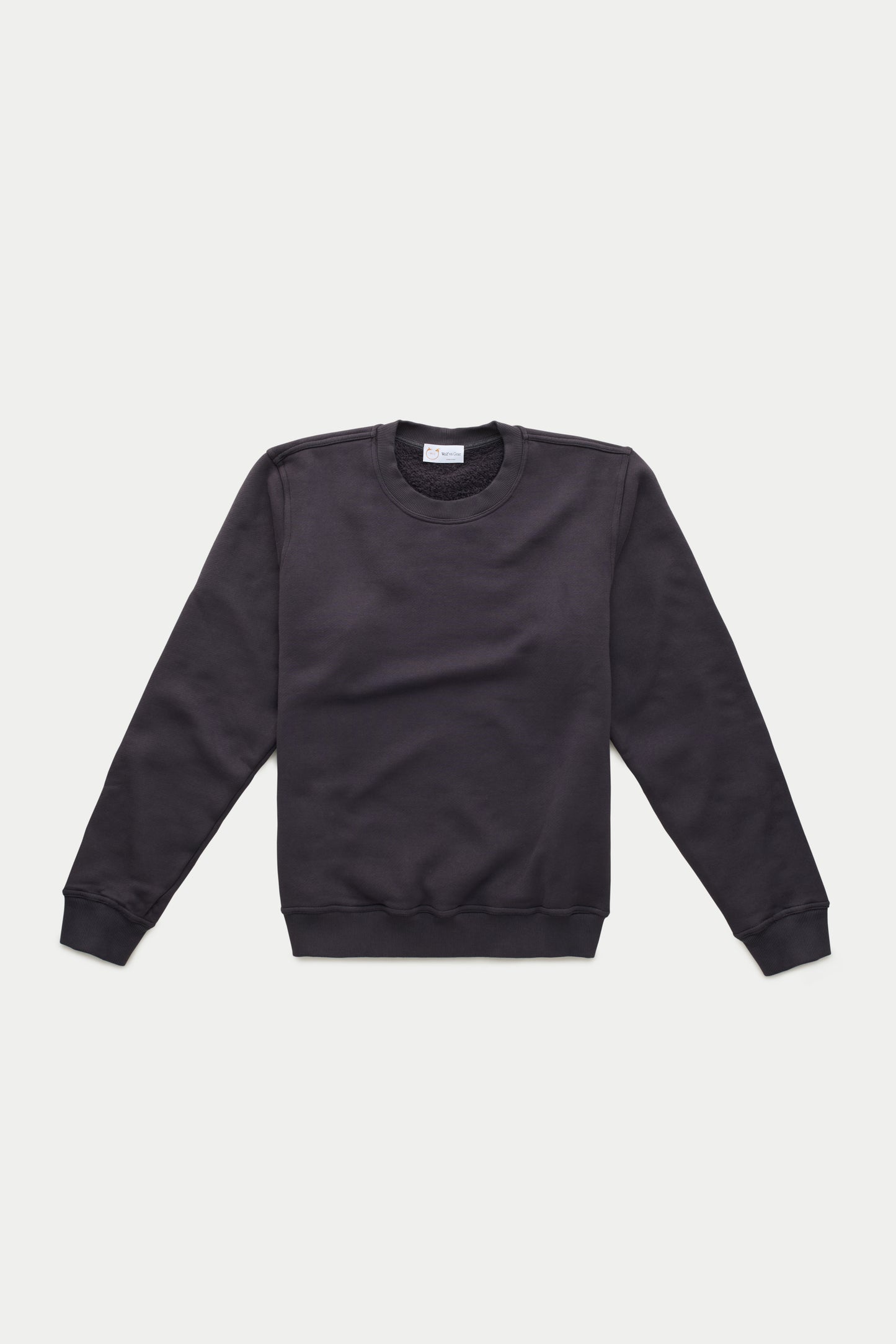 Cotton Fitted Crewneck Sweatshirt Chocolate Tort