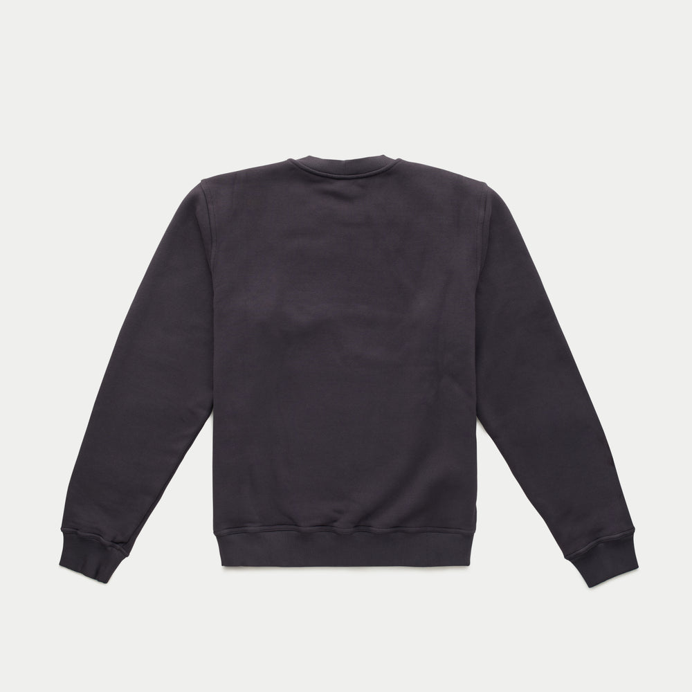 Cotton Fitted Crewneck Sweatshirt Chocolate Tort