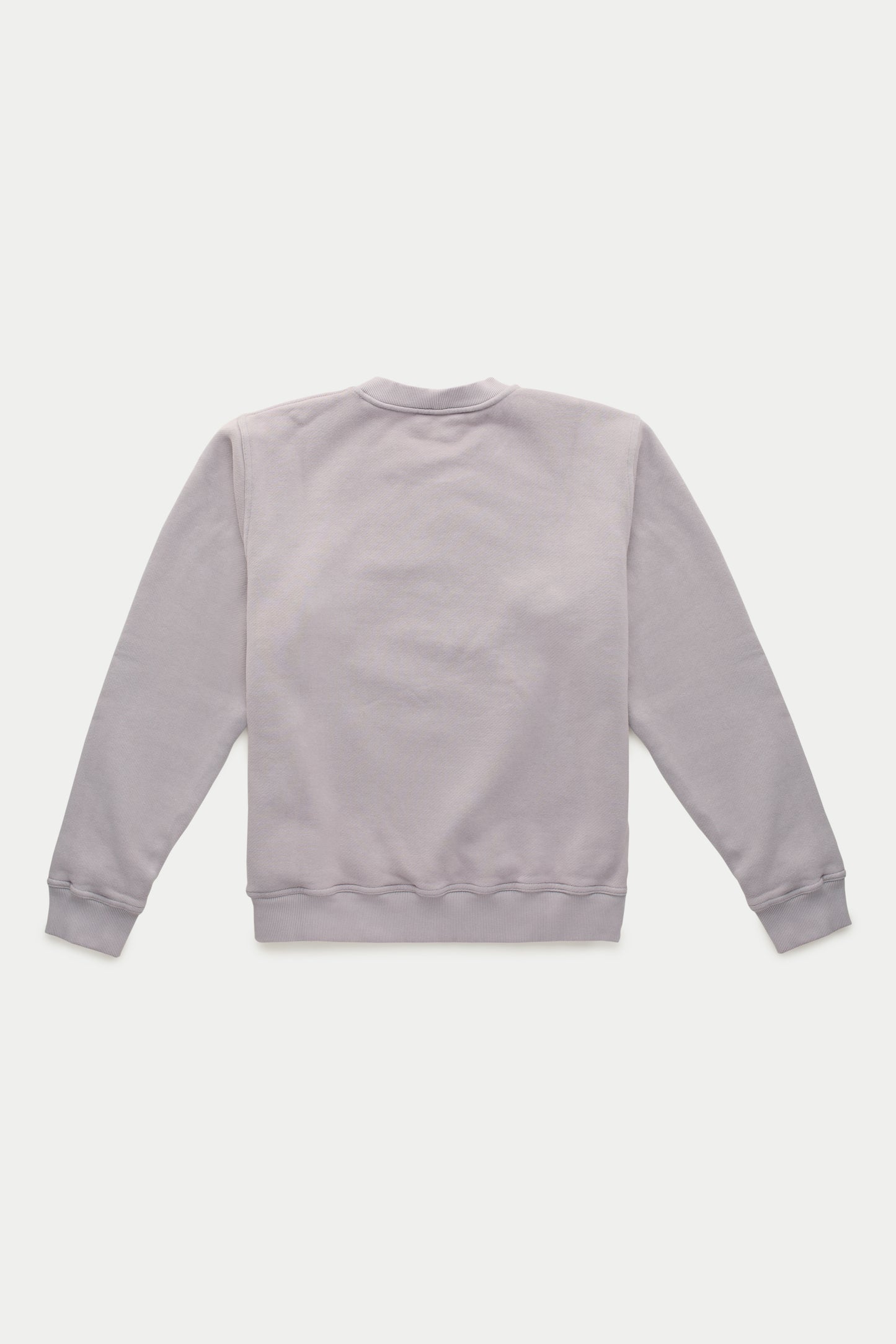 Cotton Fitted Crewneck Sweatshirt Gull Grey