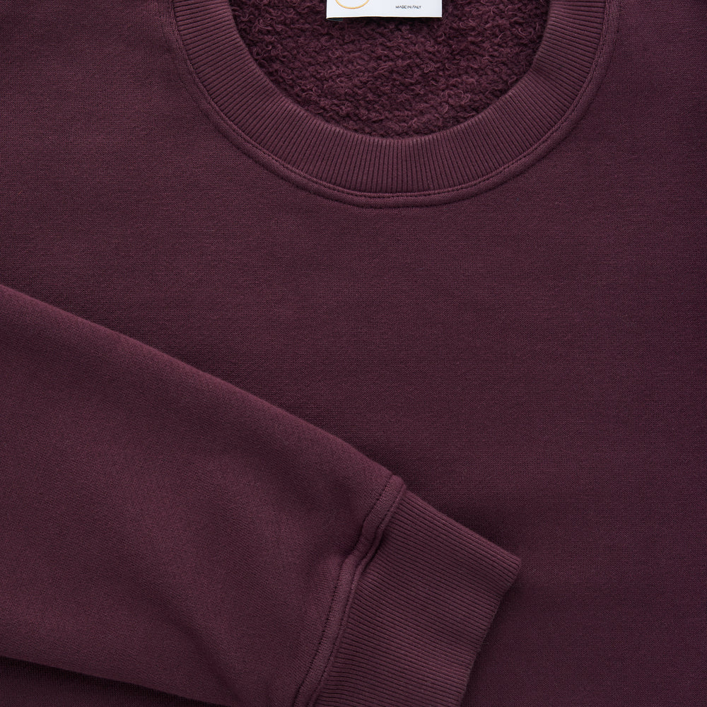 
                  
                    Cotton Fitted Crewneck Sweatshirt Mulberry Wine
                  
                