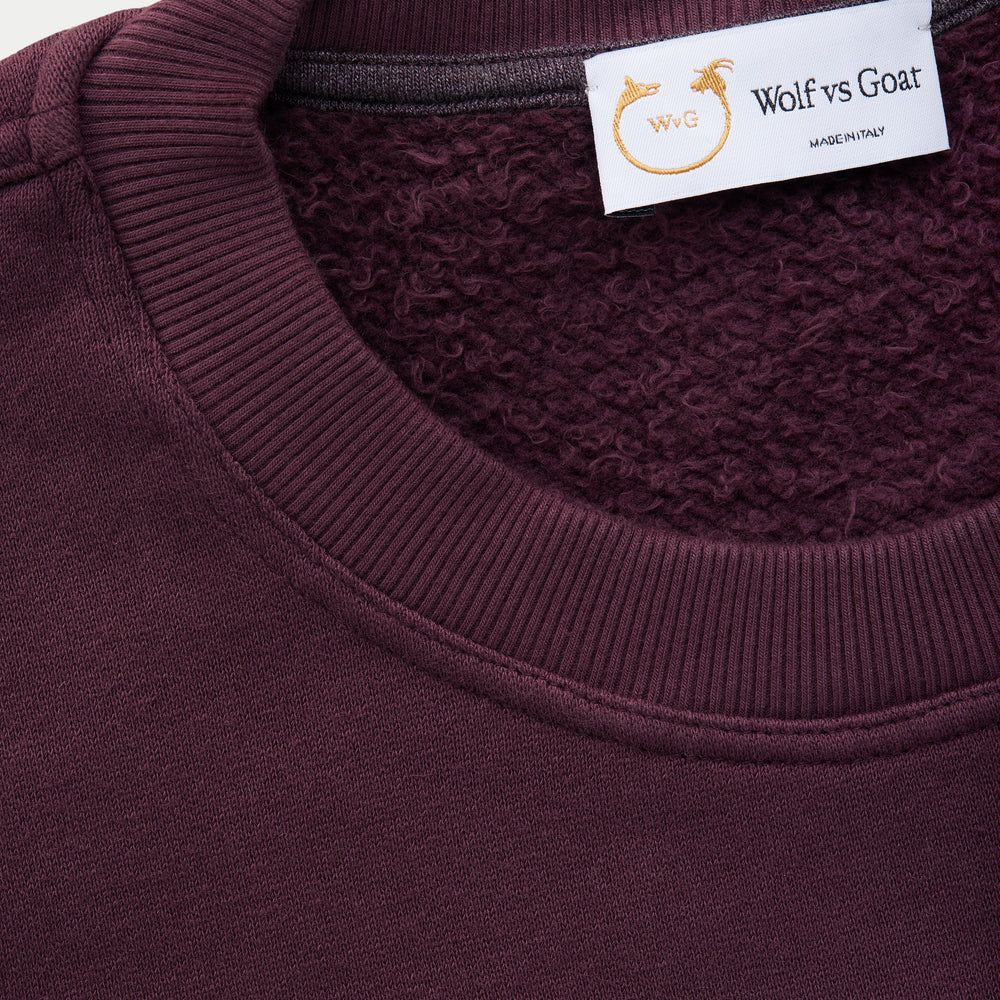 
                  
                    Cotton Fitted Crewneck Sweatshirt Mulberry Wine
                  
                