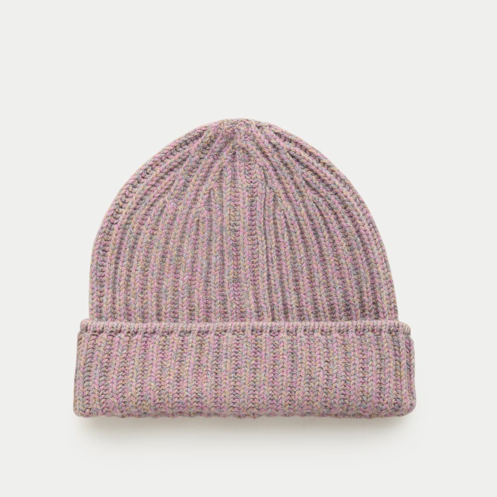 Wide Cuff Baby Alpaca Beanie Dusty Blend