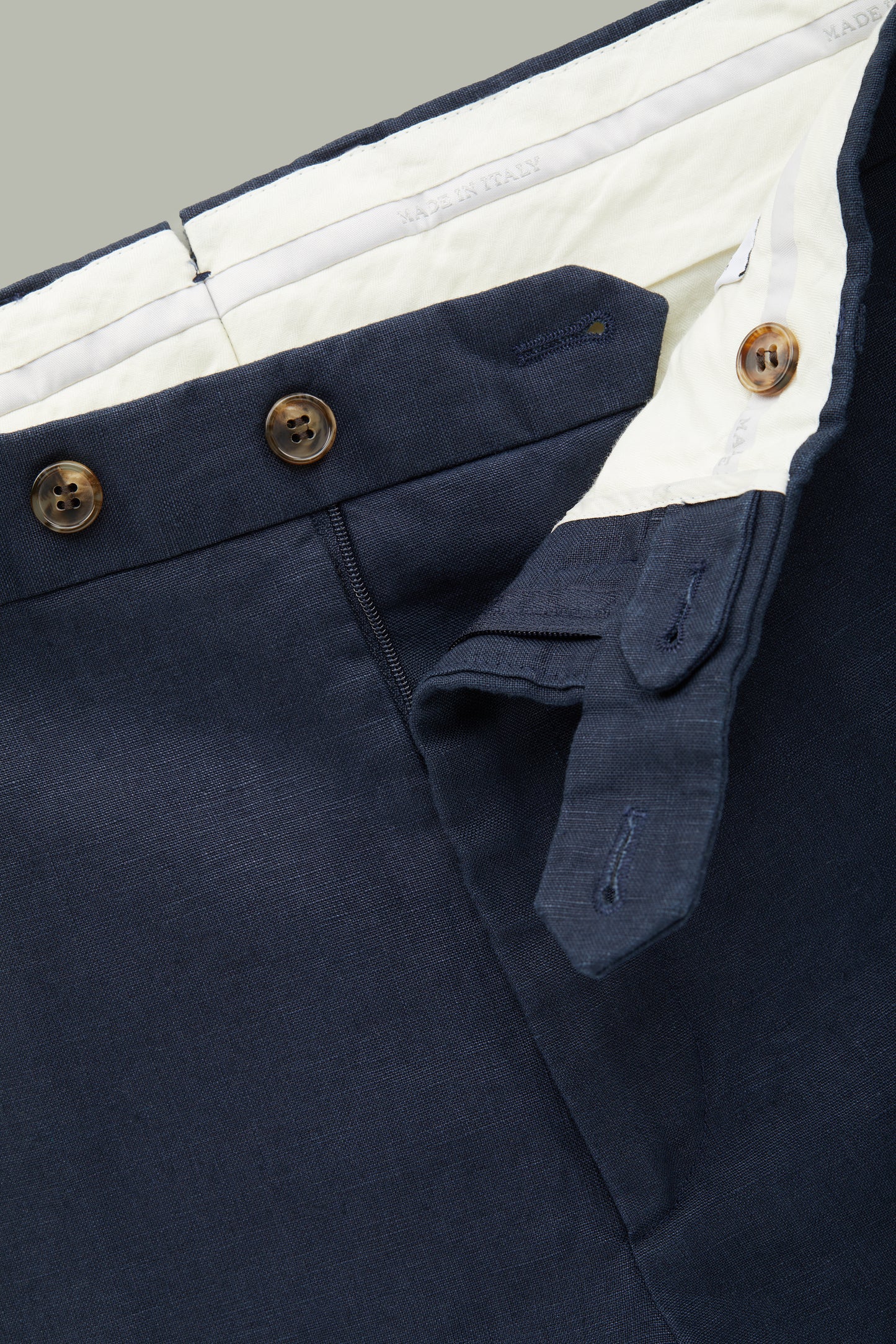 Franco Linen Trouser Navy