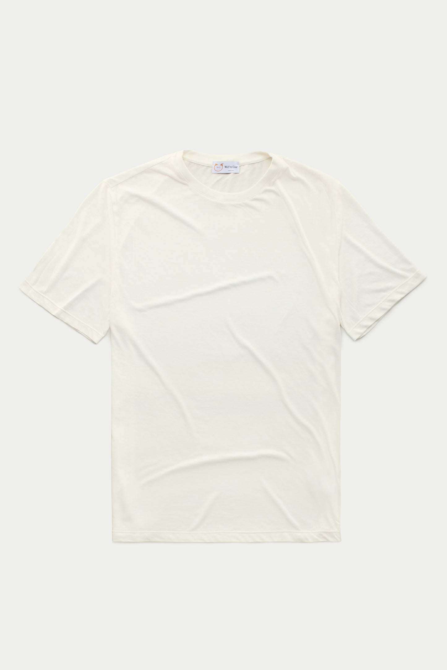 Light Weight Bamboo Sorona Short Sleeve Crew Neck T-Shirt Cloud Dancer