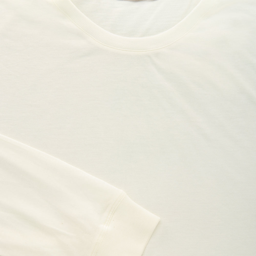 Bamboo Sorona Long Sleeve Crew Neck T-Shirt Milk Frost
