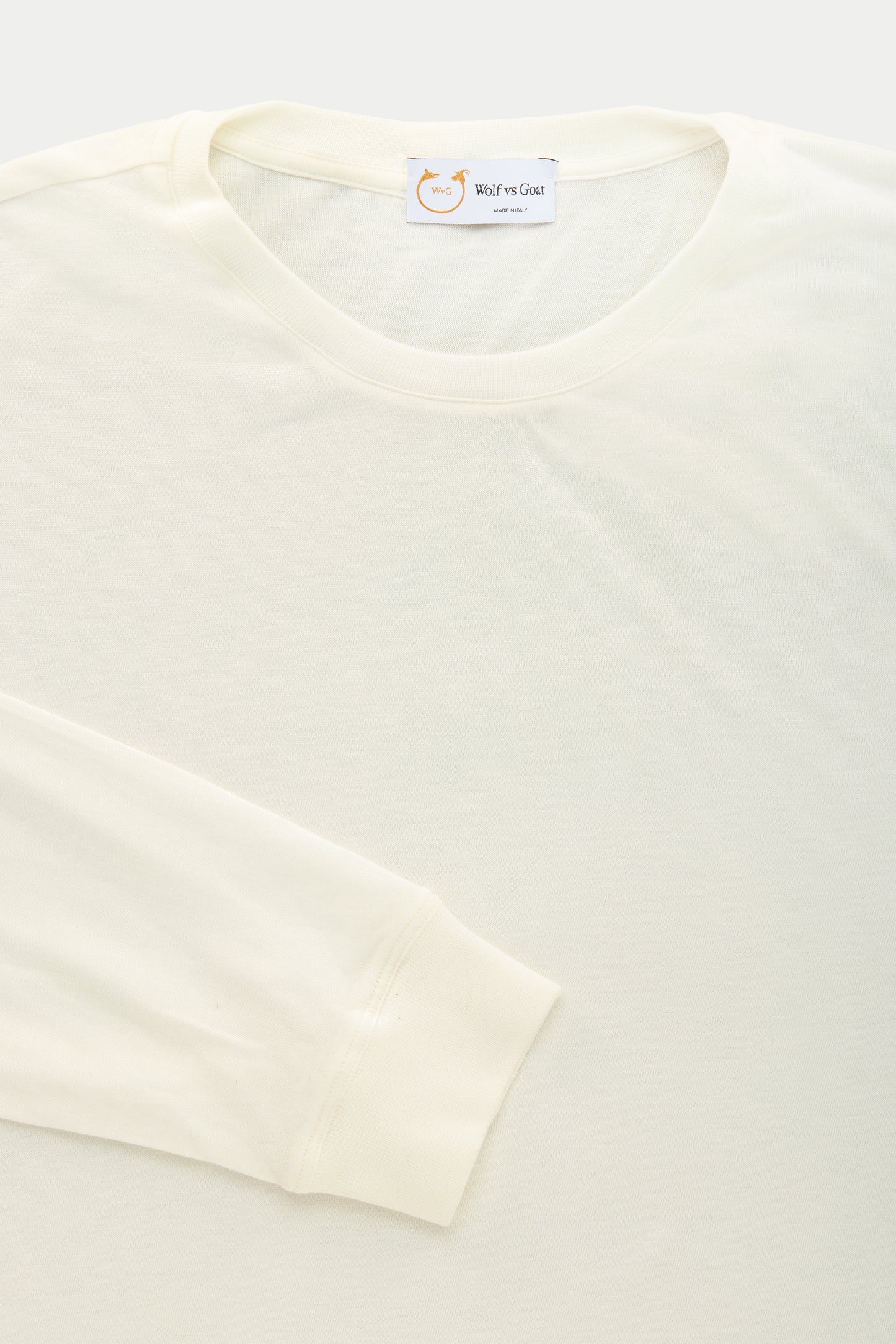 Bamboo Sorona Long Sleeve Crew Neck T-Shirt Milk Frost